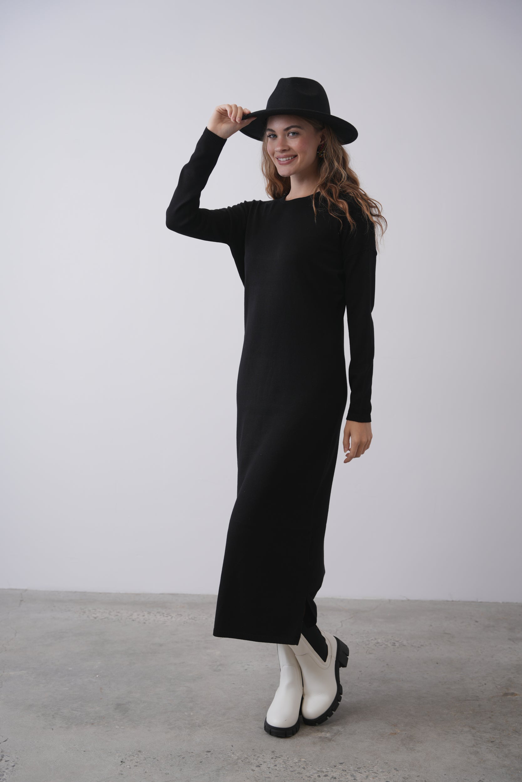 Dolman Sleeve Soft Knit Dress