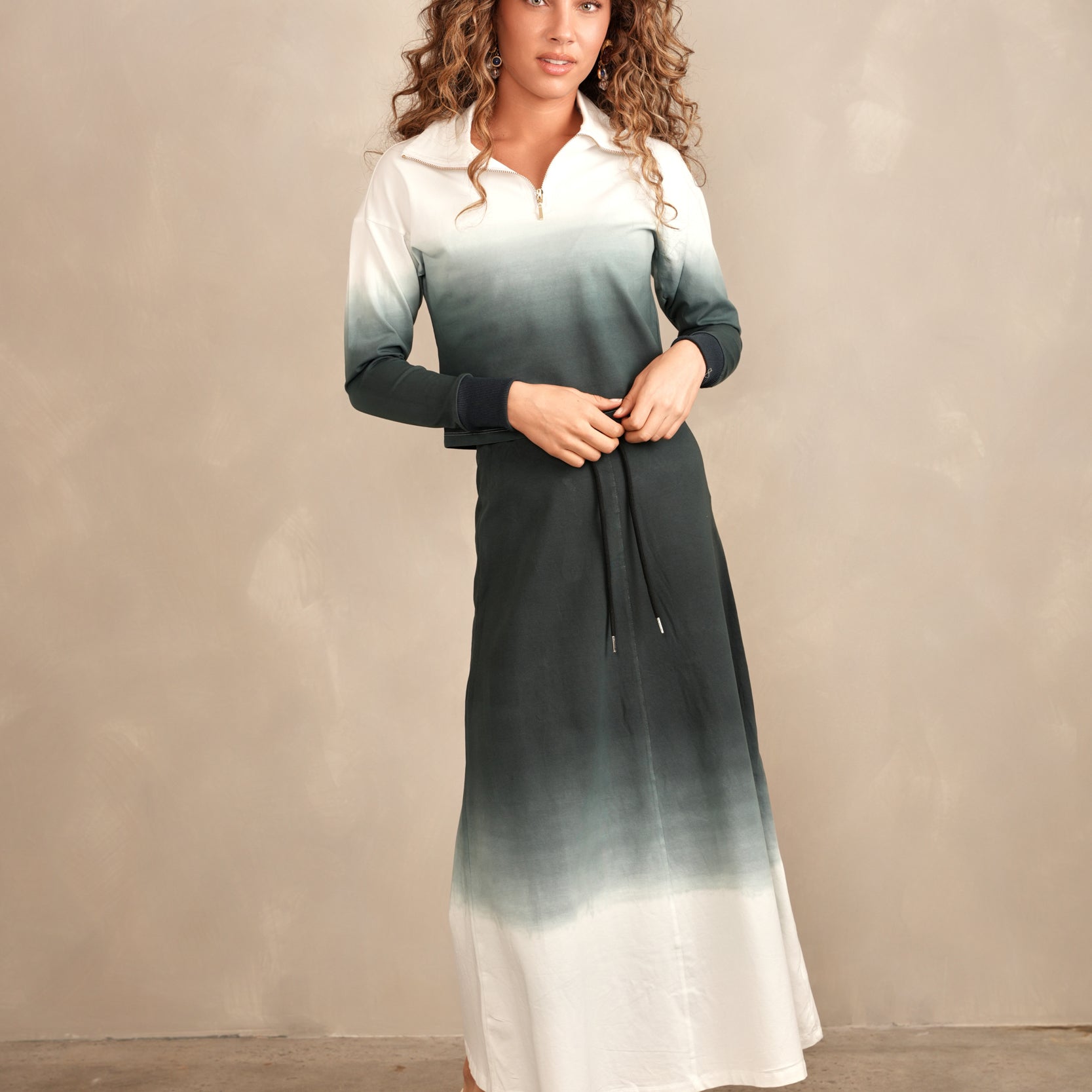 Dip Dye Bell Skirt - Long