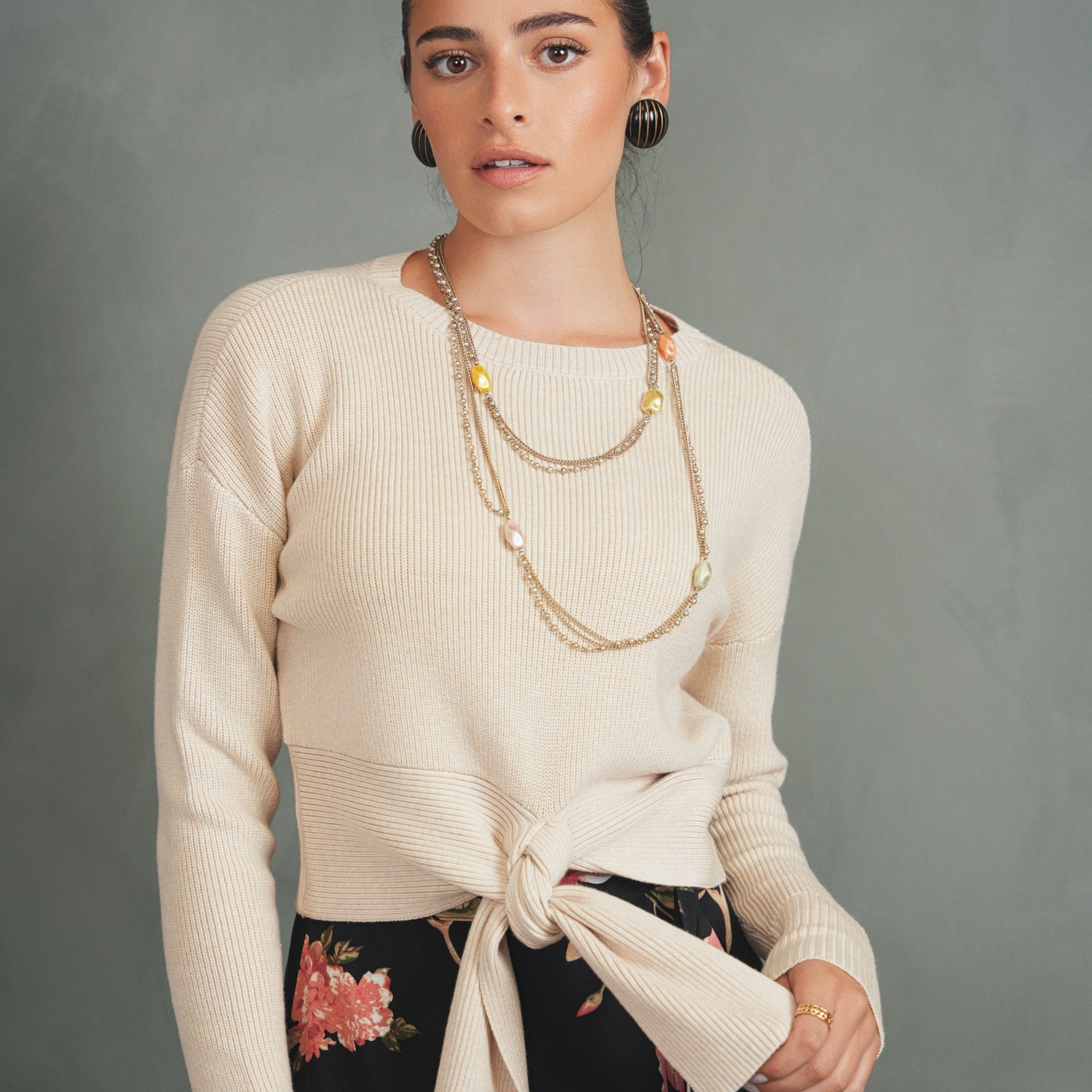 Tie Sweater