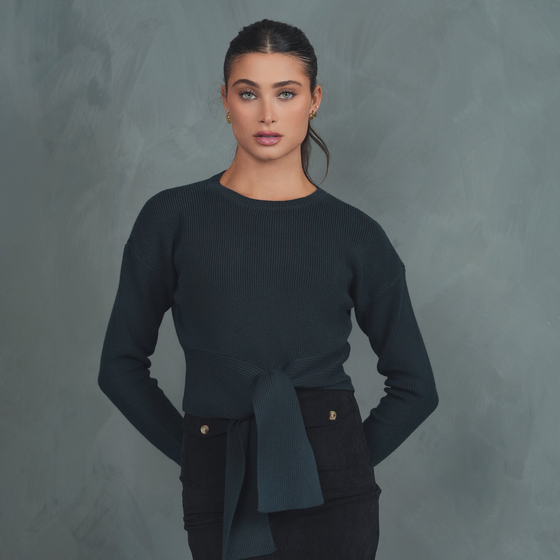 Tie Sweater