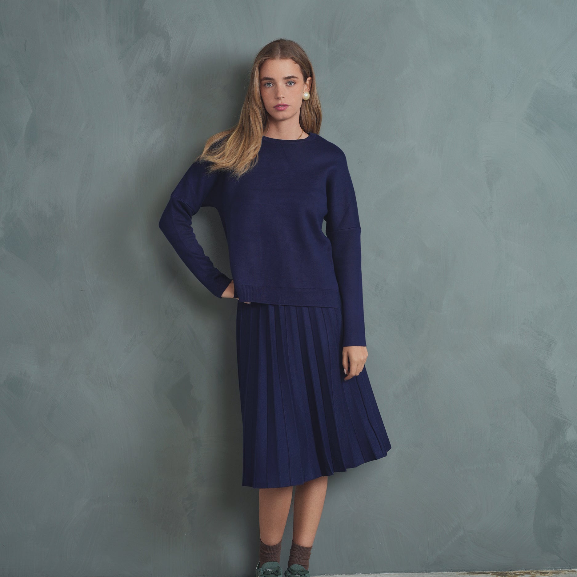 Knit Pleated Skirt - 26"