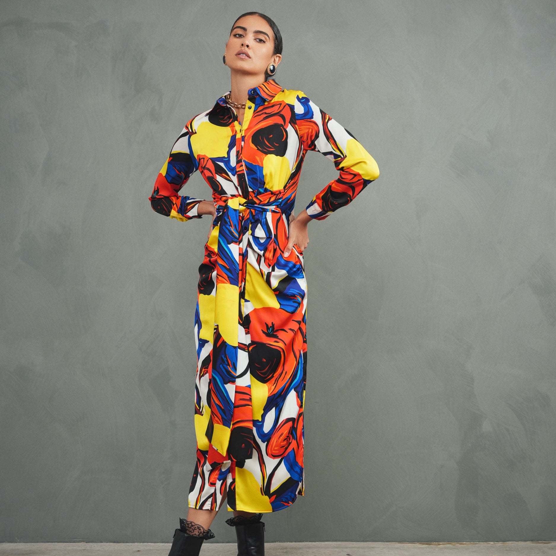 Print Tie Dress