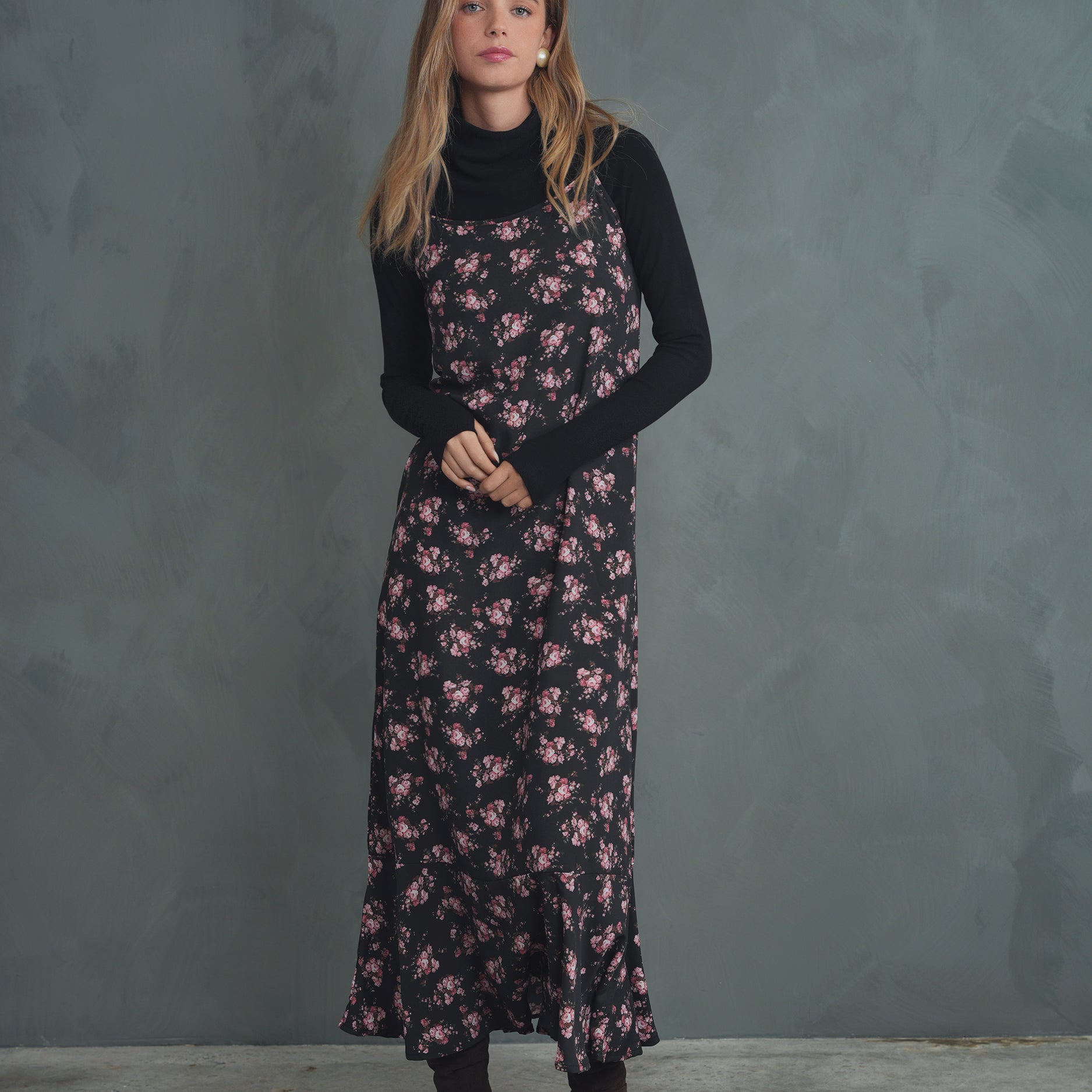 Ruffle Slip Dress