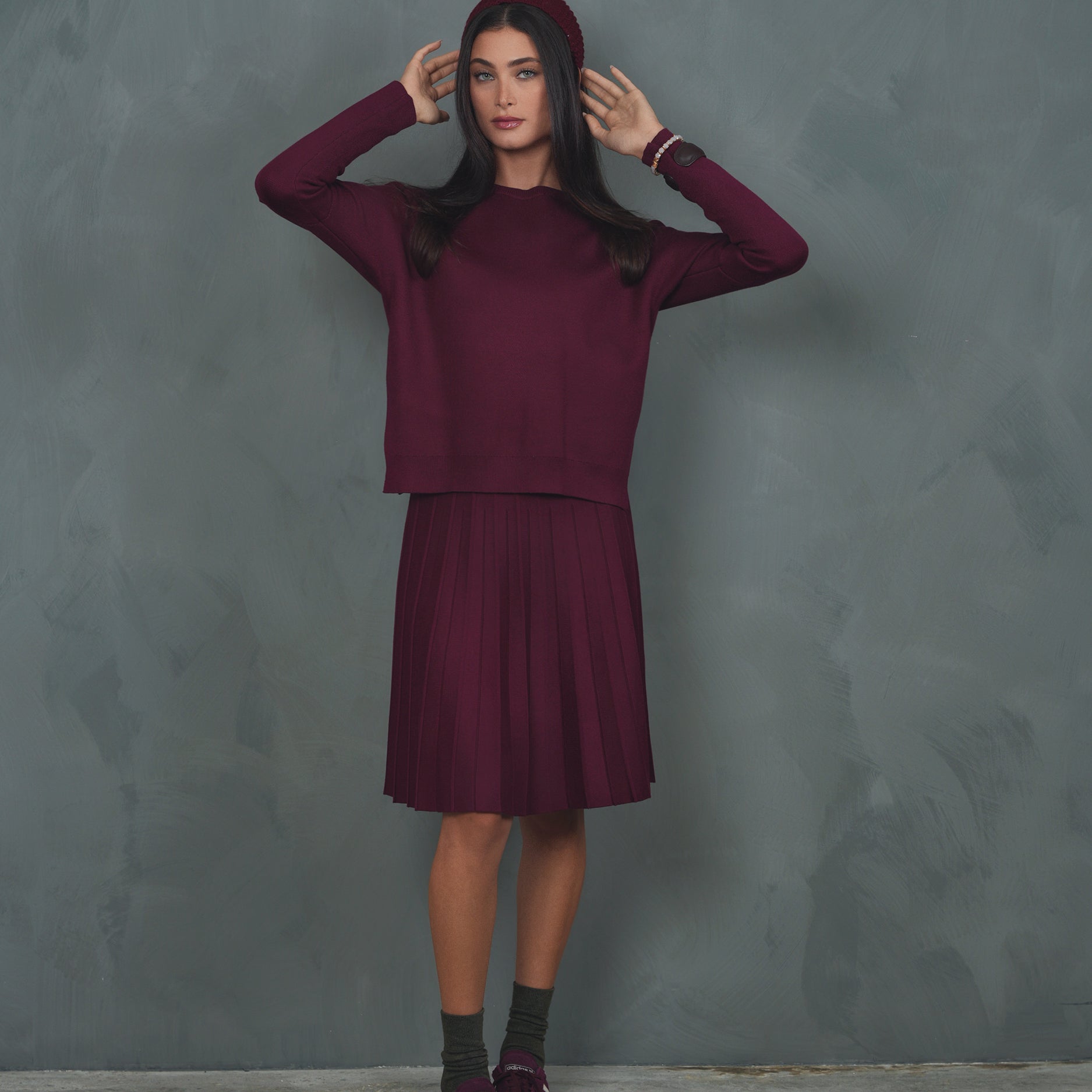 Knit Pleated Skirt - 23"