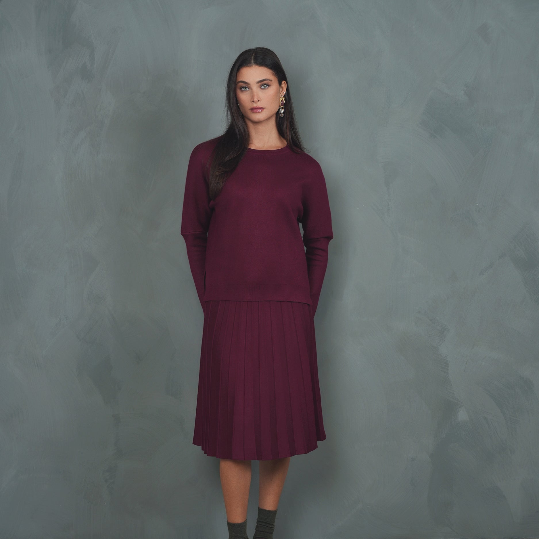Knit Pleated Skirt - 26"