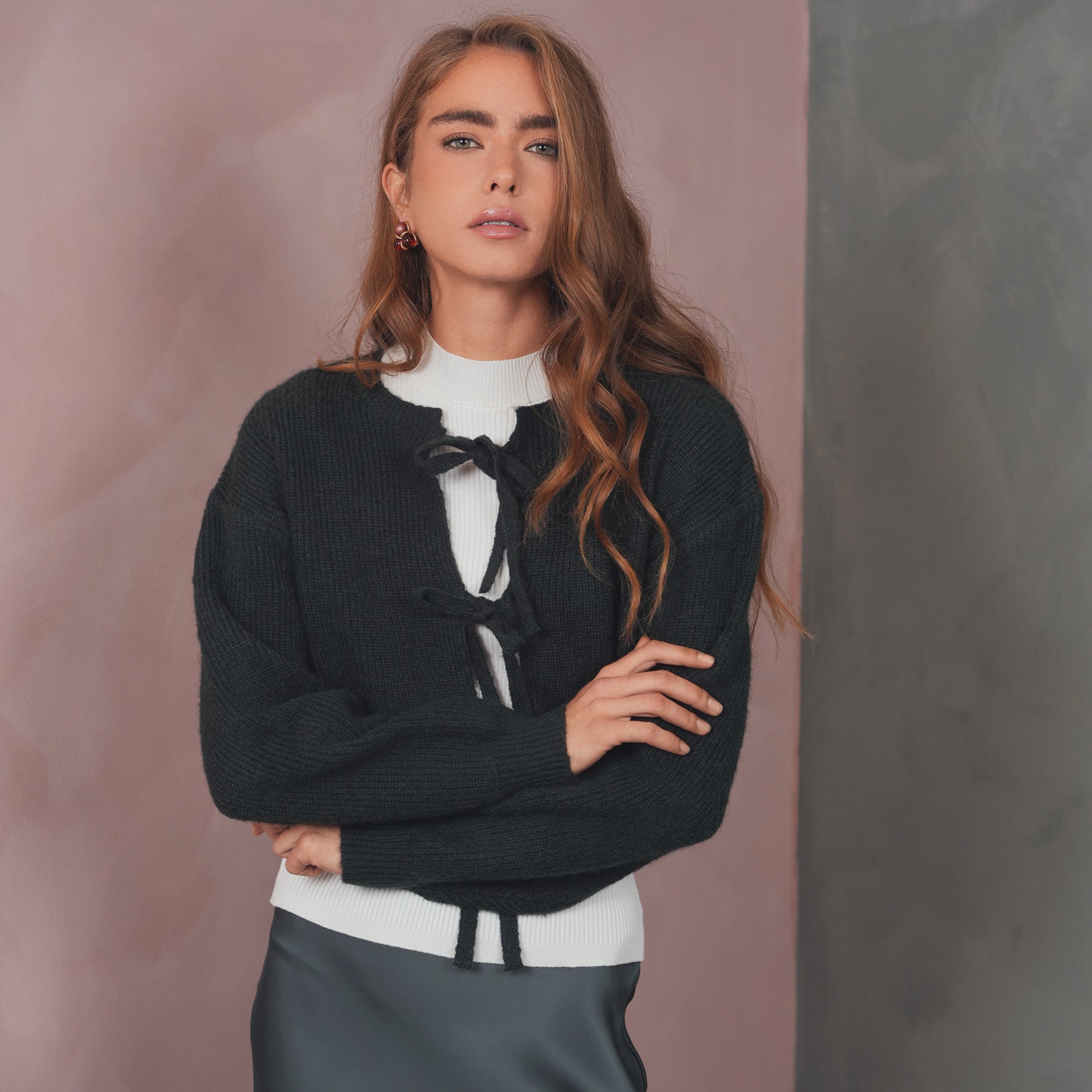 Tie Cardigan