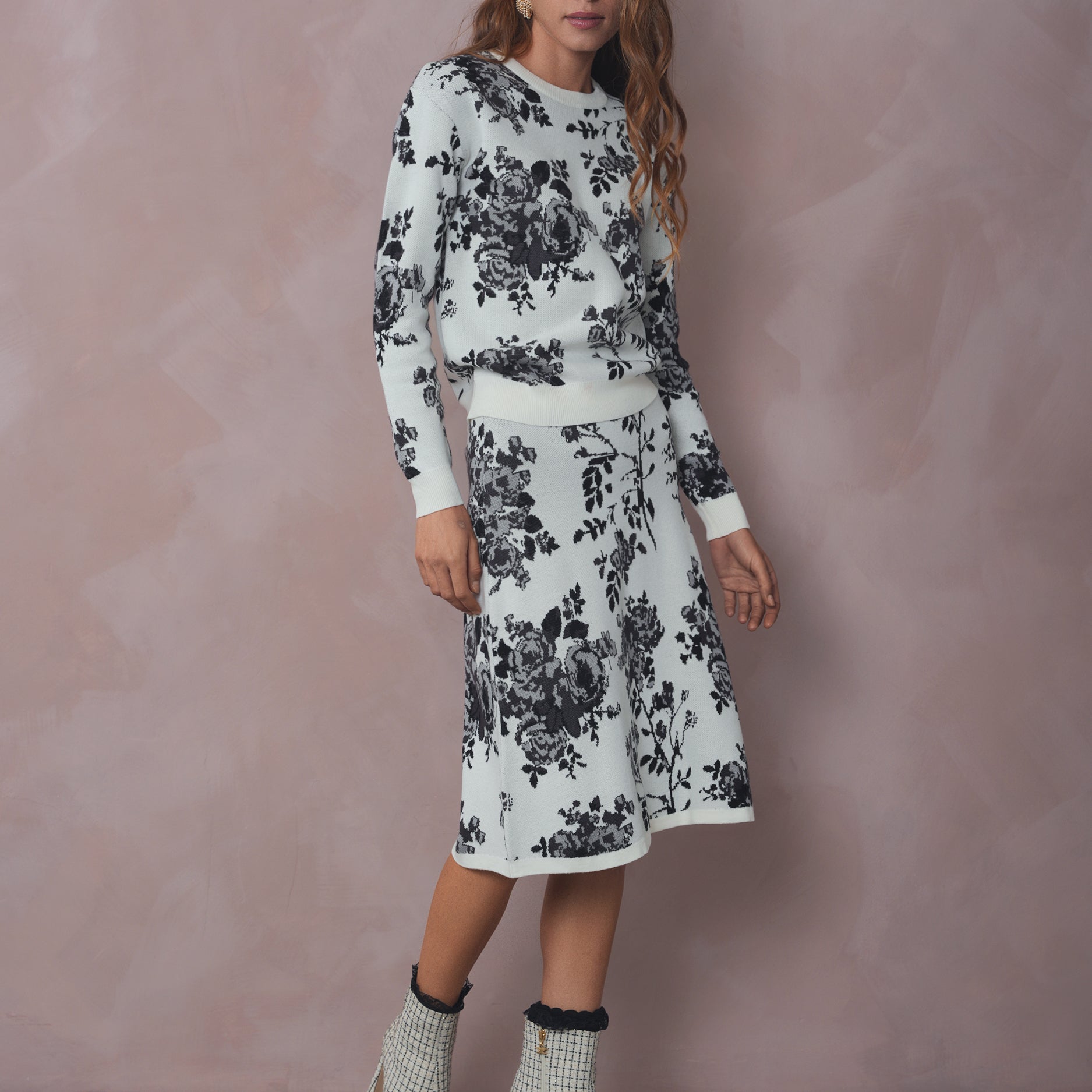 Jacquard Knit Skirt