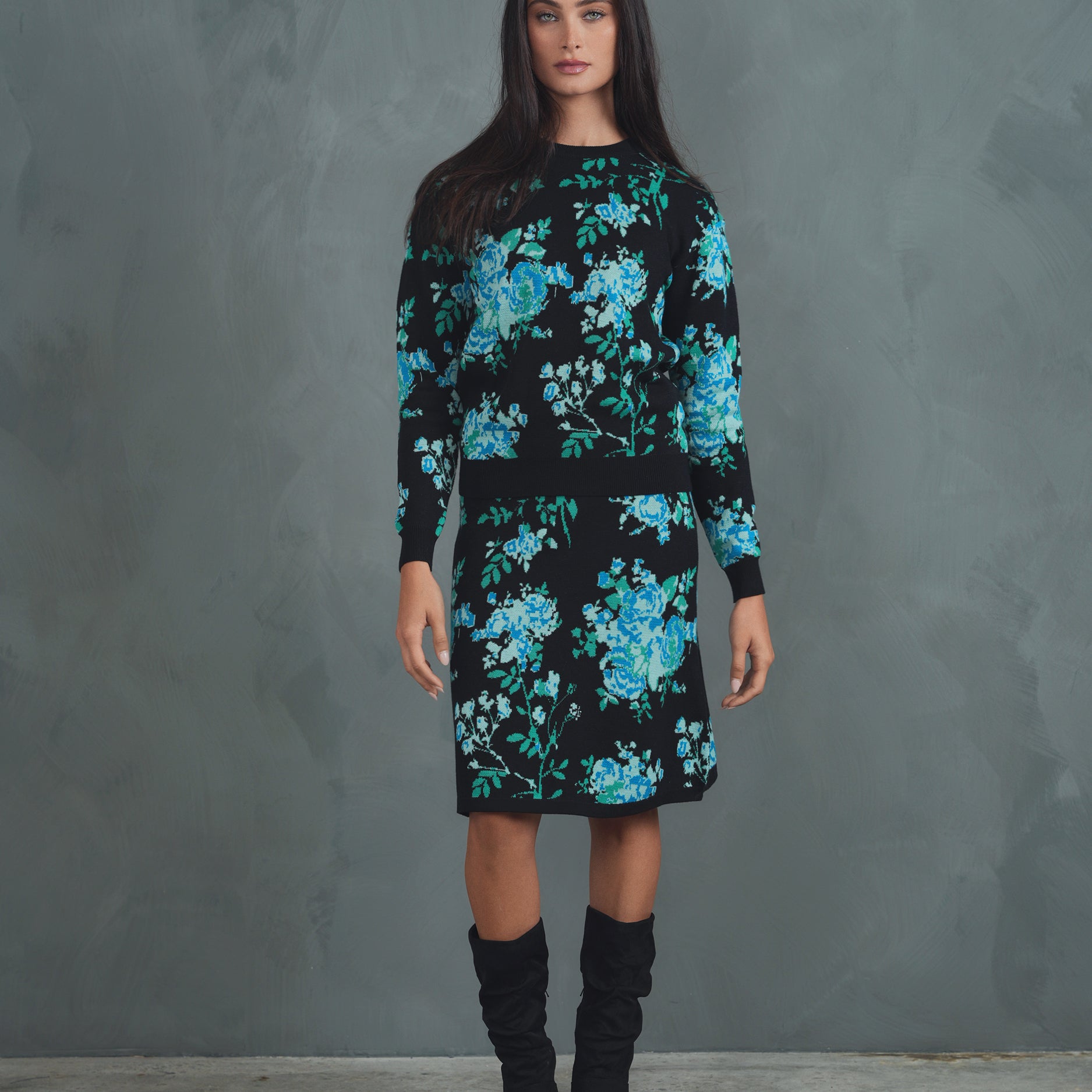 Jacquard Knit Skirt