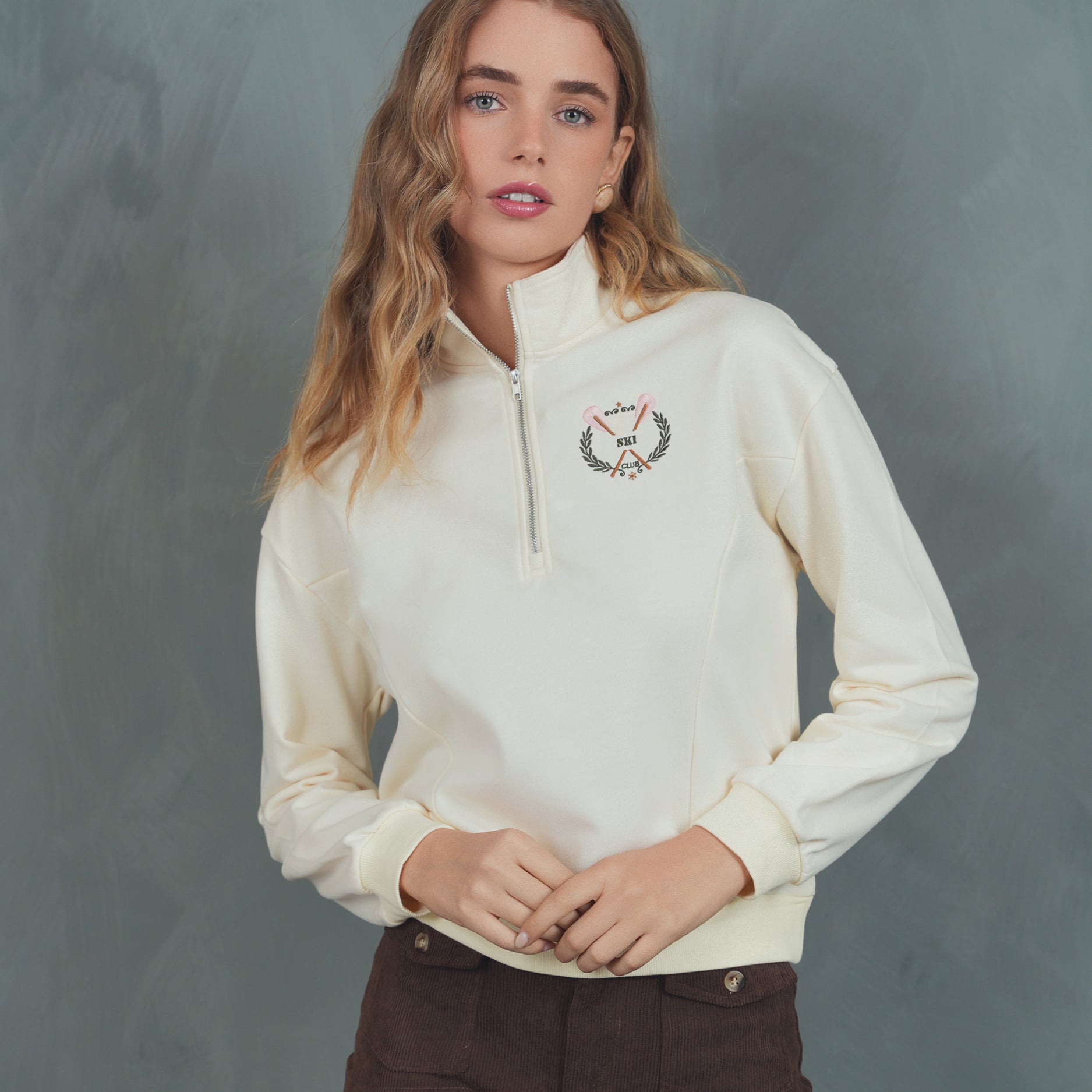 Ski Half Zipper Sweatshirt