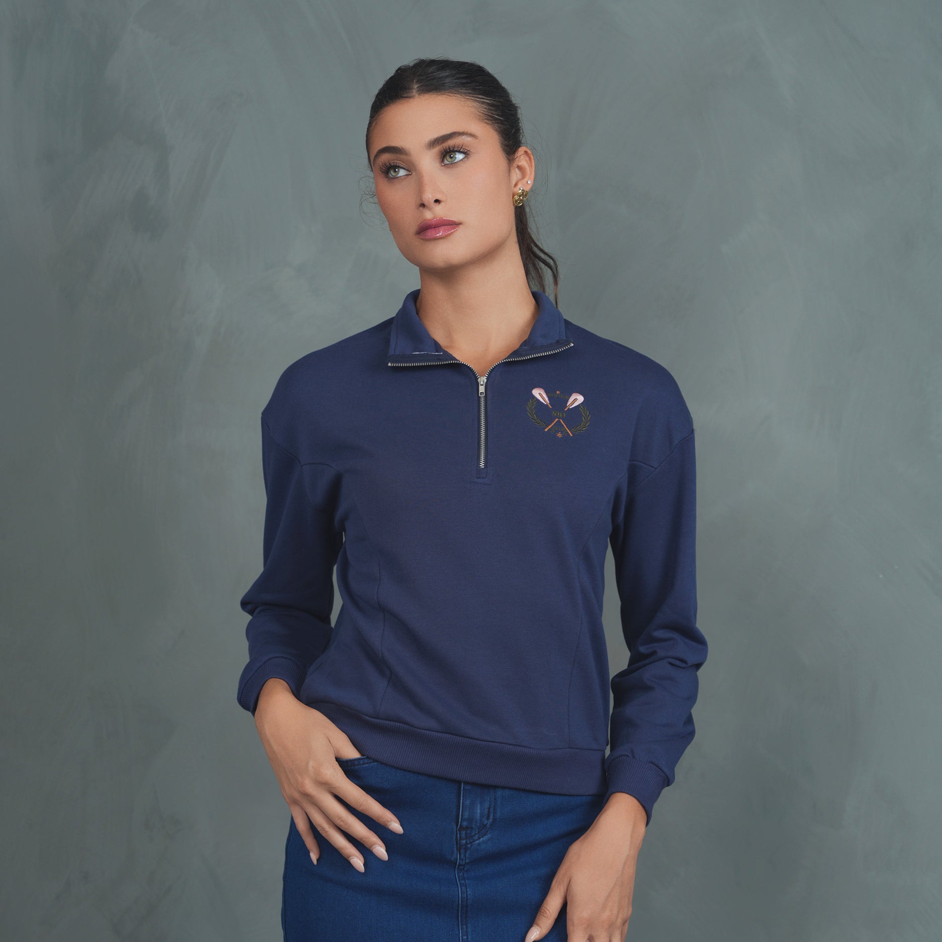 Ski Half Zipper Sweatshirt