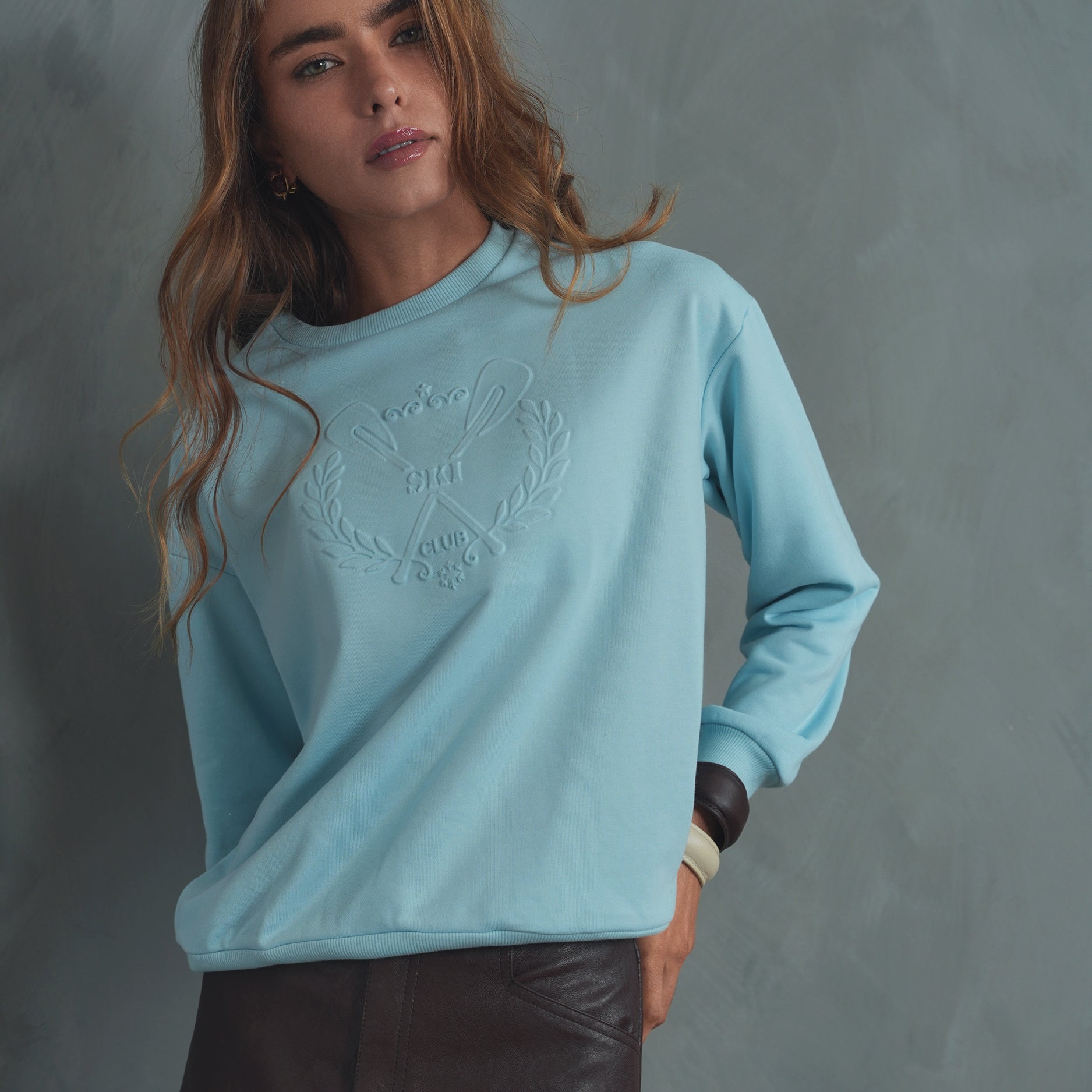 Ski Embossed Sweatshirt