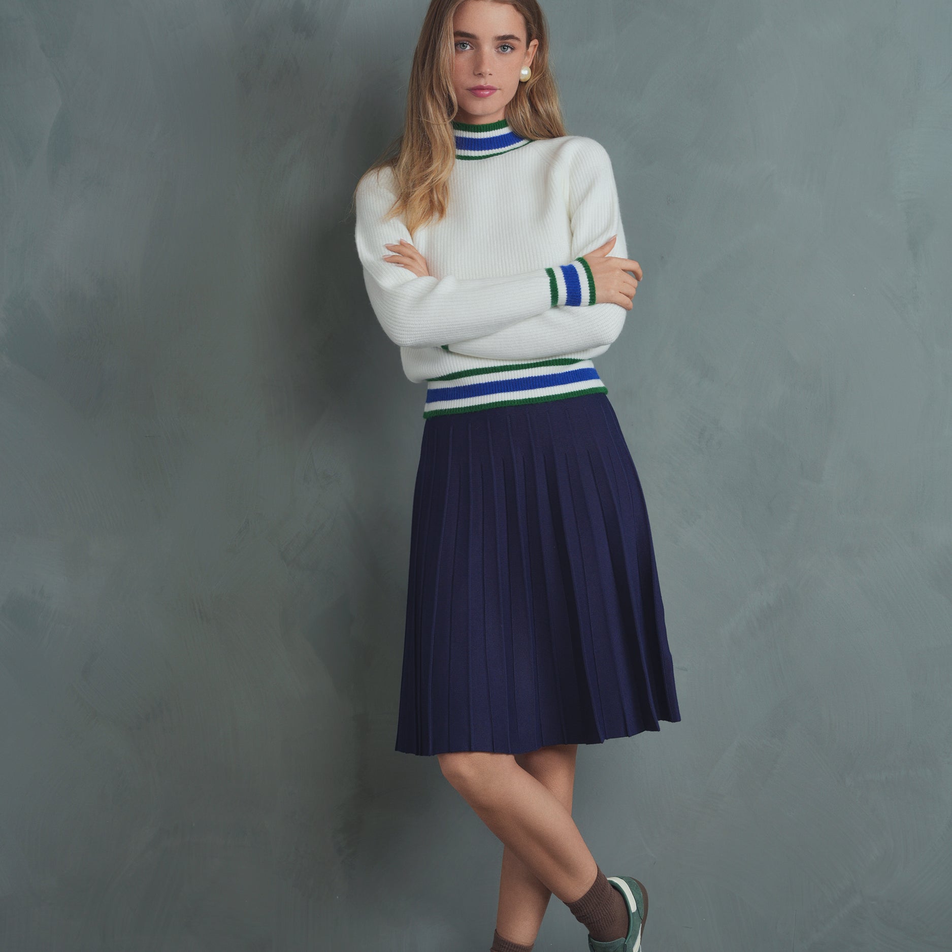 Knit Pleated Skirt - 23"