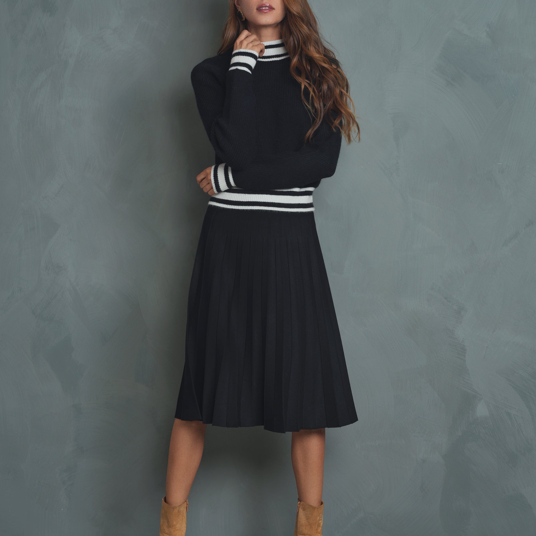 Knit Pleated Skirt - 26"
