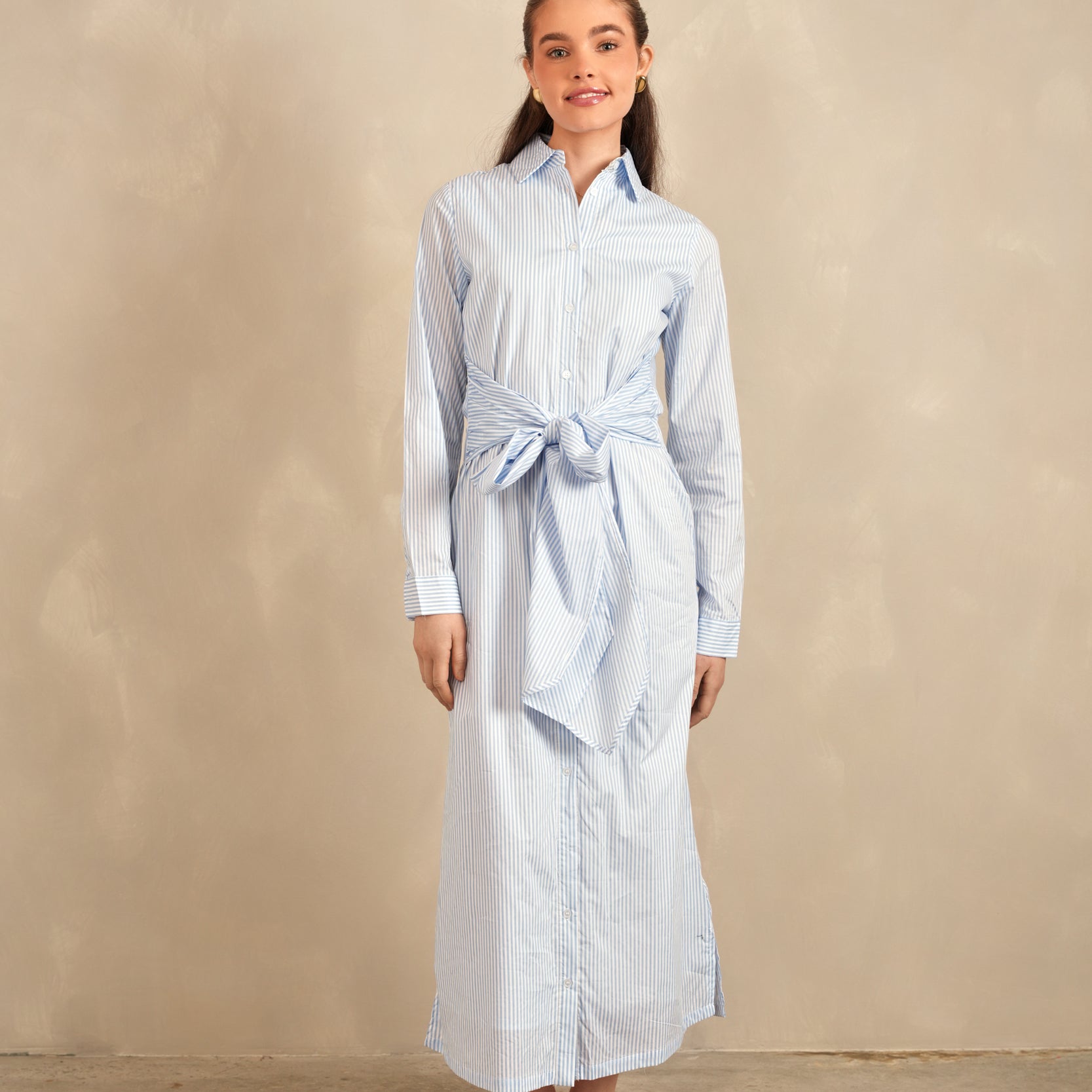 Tie-Front Shirt Dress