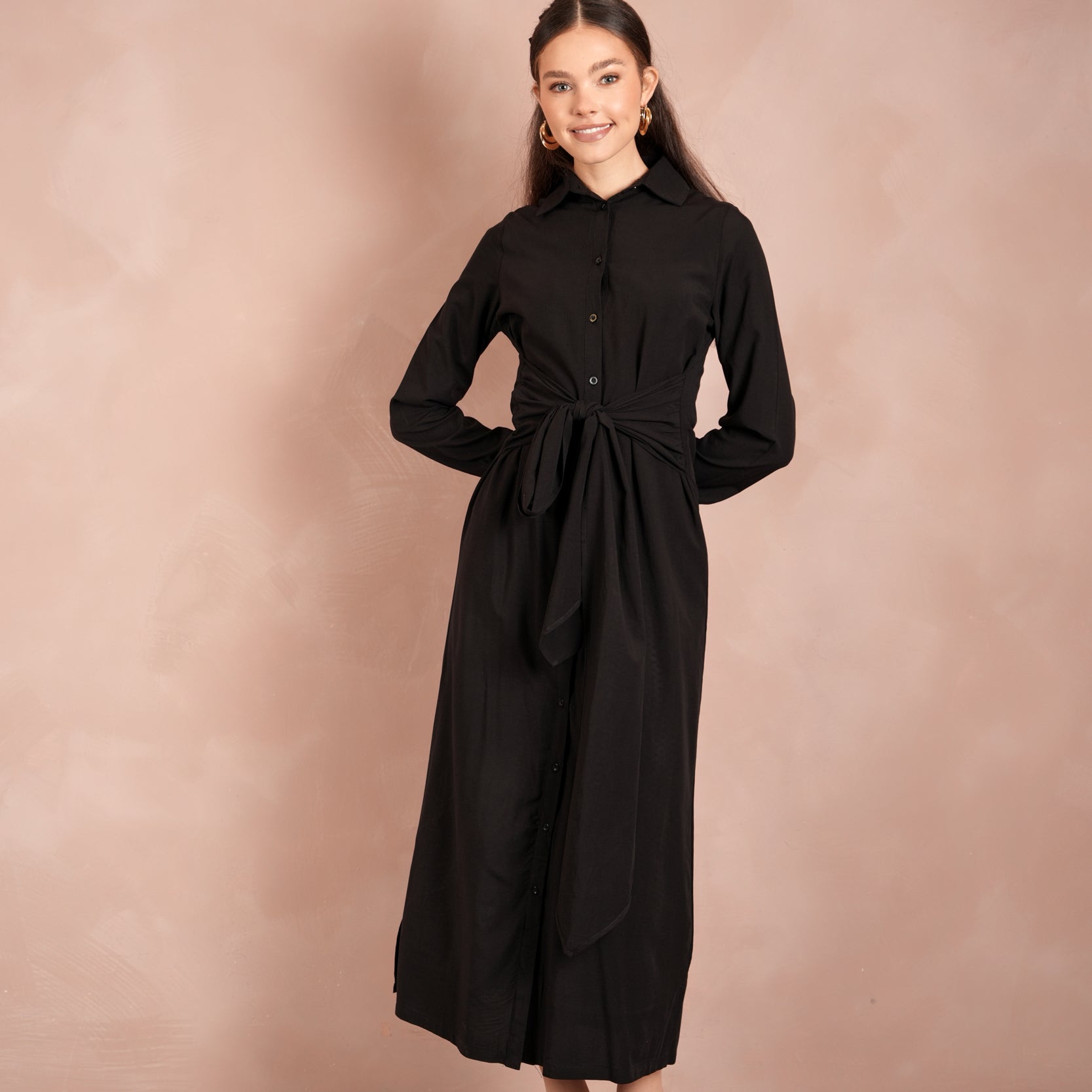 Tie-Front Shirt Dress