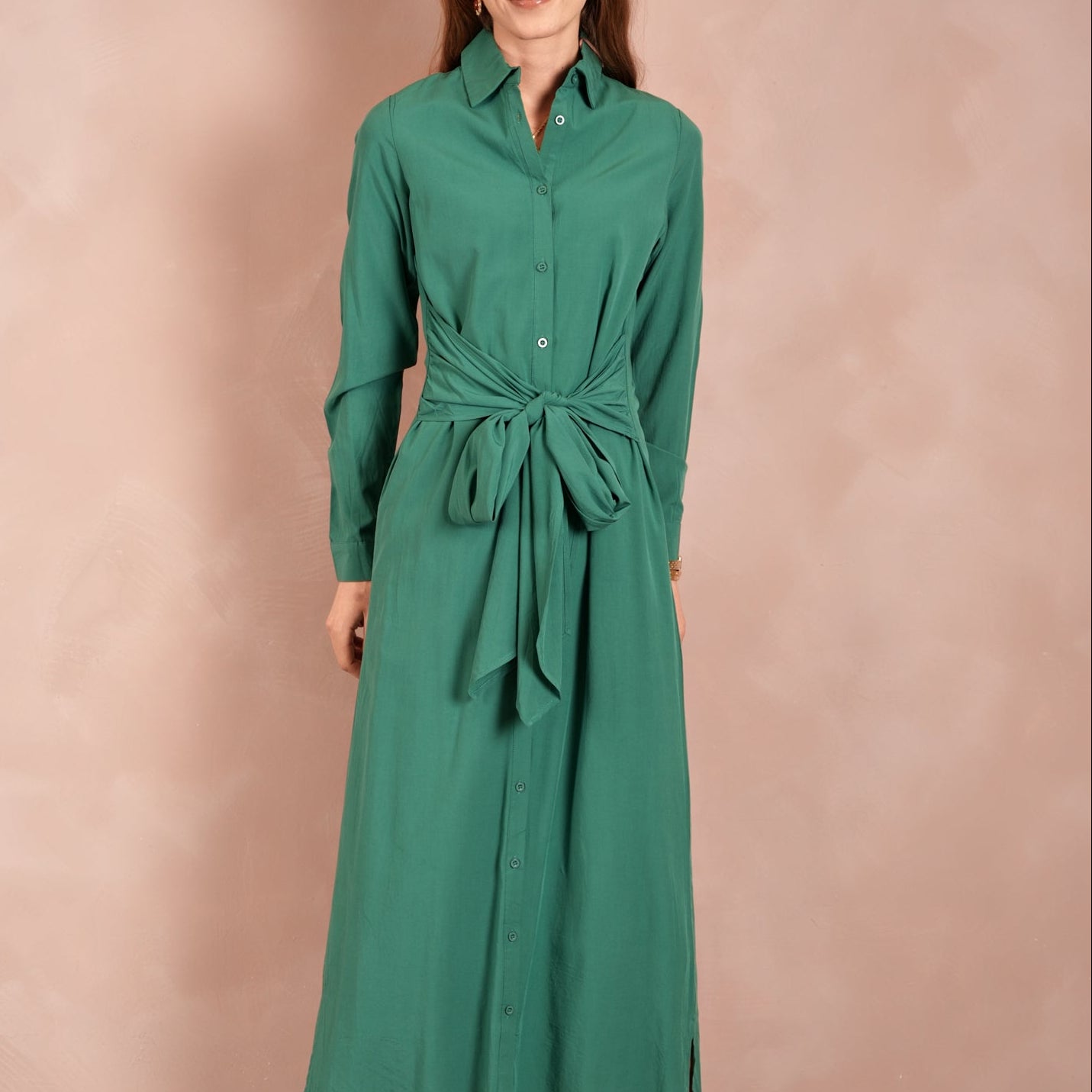 Tie-Front Shirt Dress