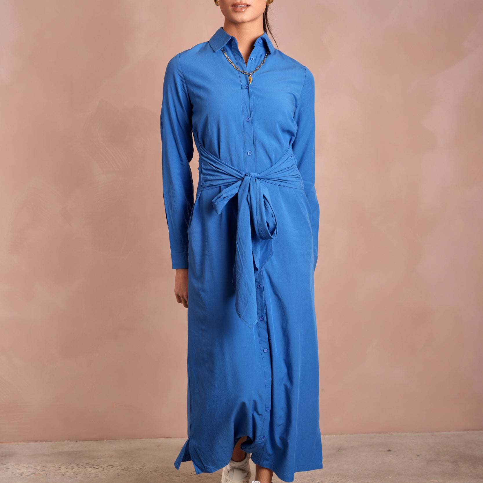 Tie-Front Shirt Dress