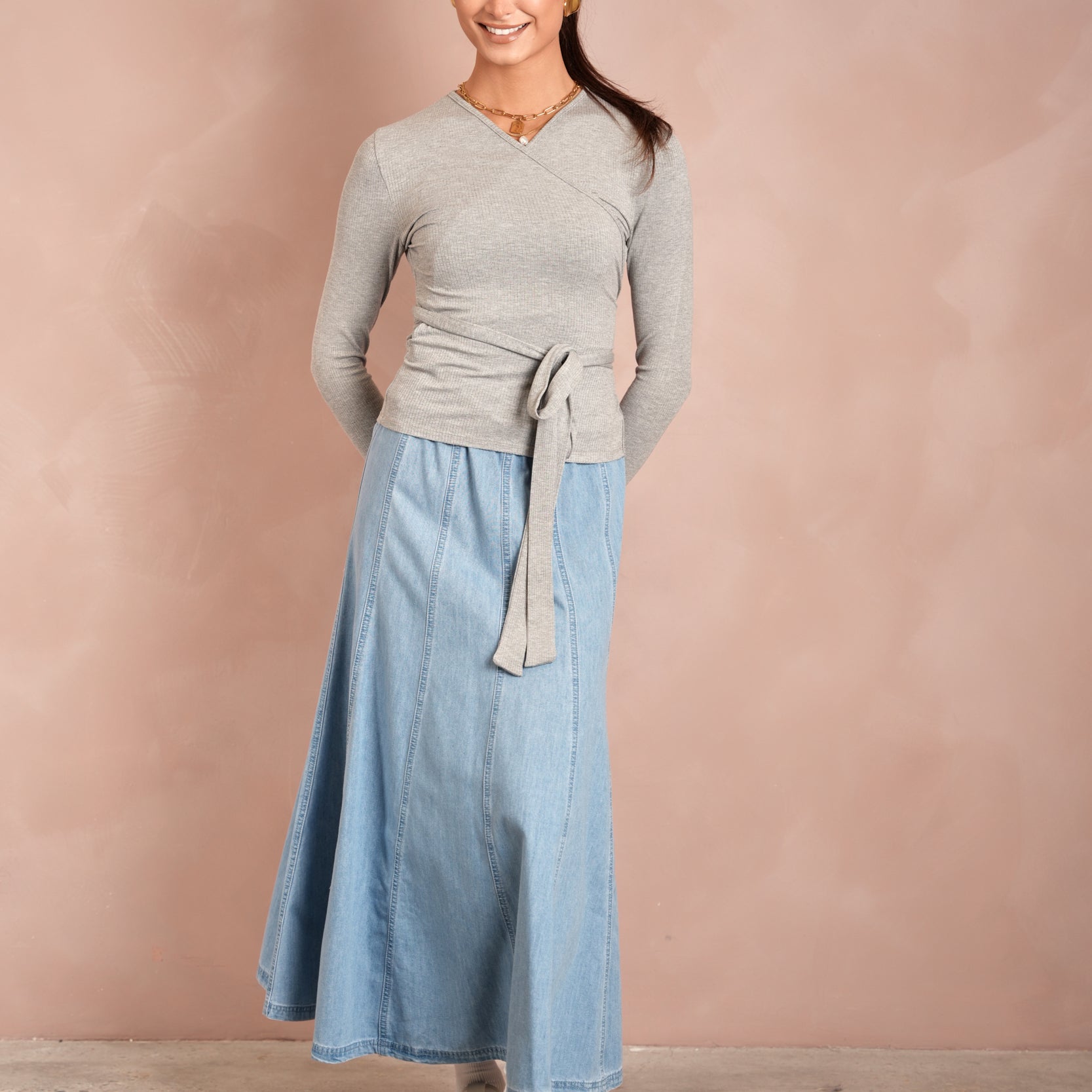 Soft Rib Wrap Tee