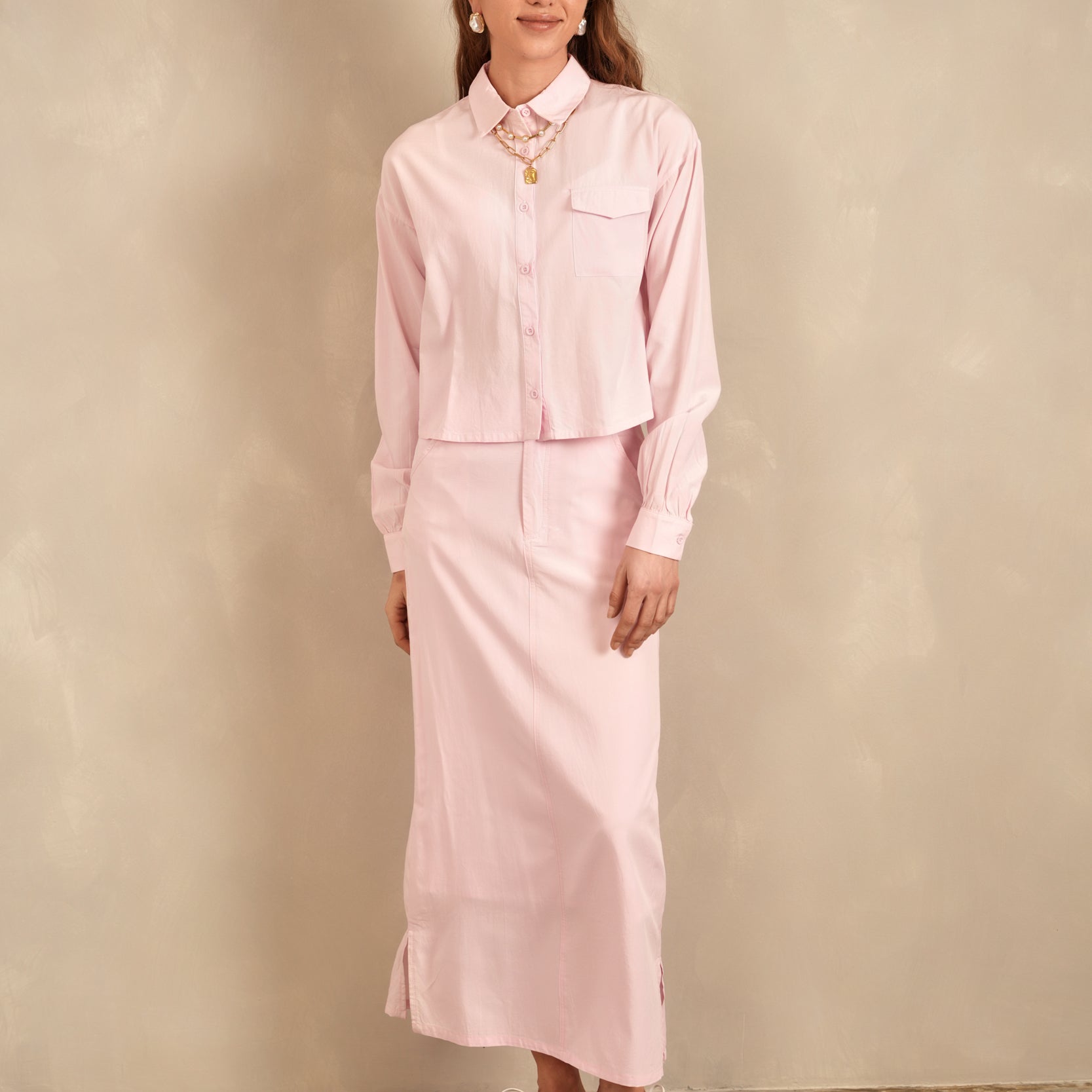 Straight Cotton Skirt