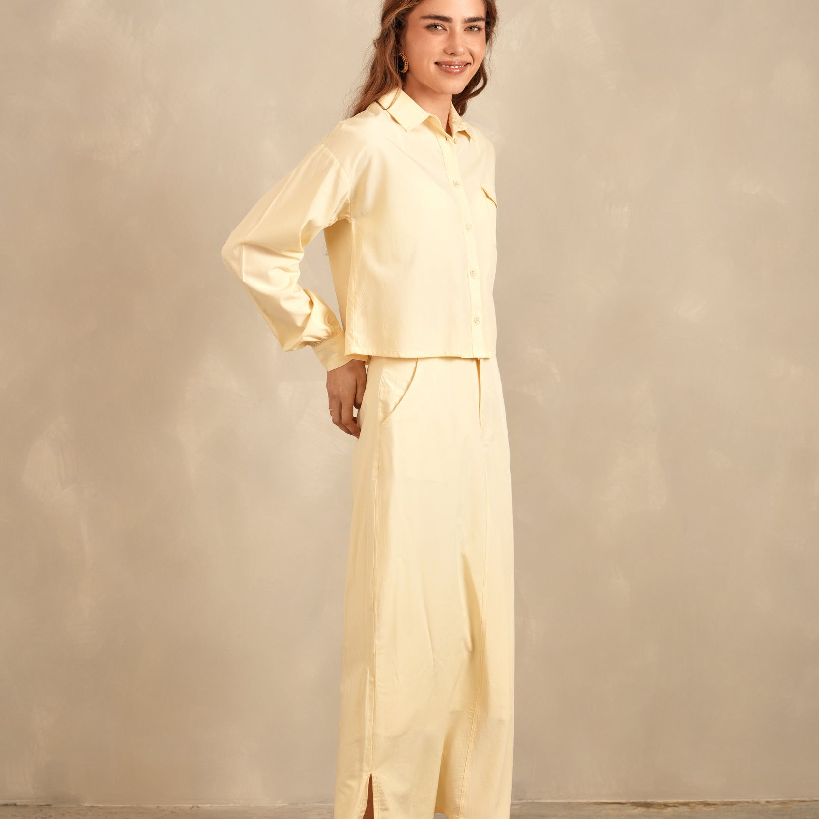 Straight Cotton Skirt