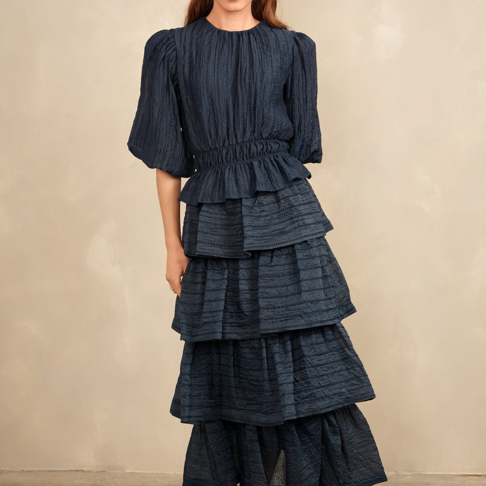 Tiered A-Line Maxi Skirt