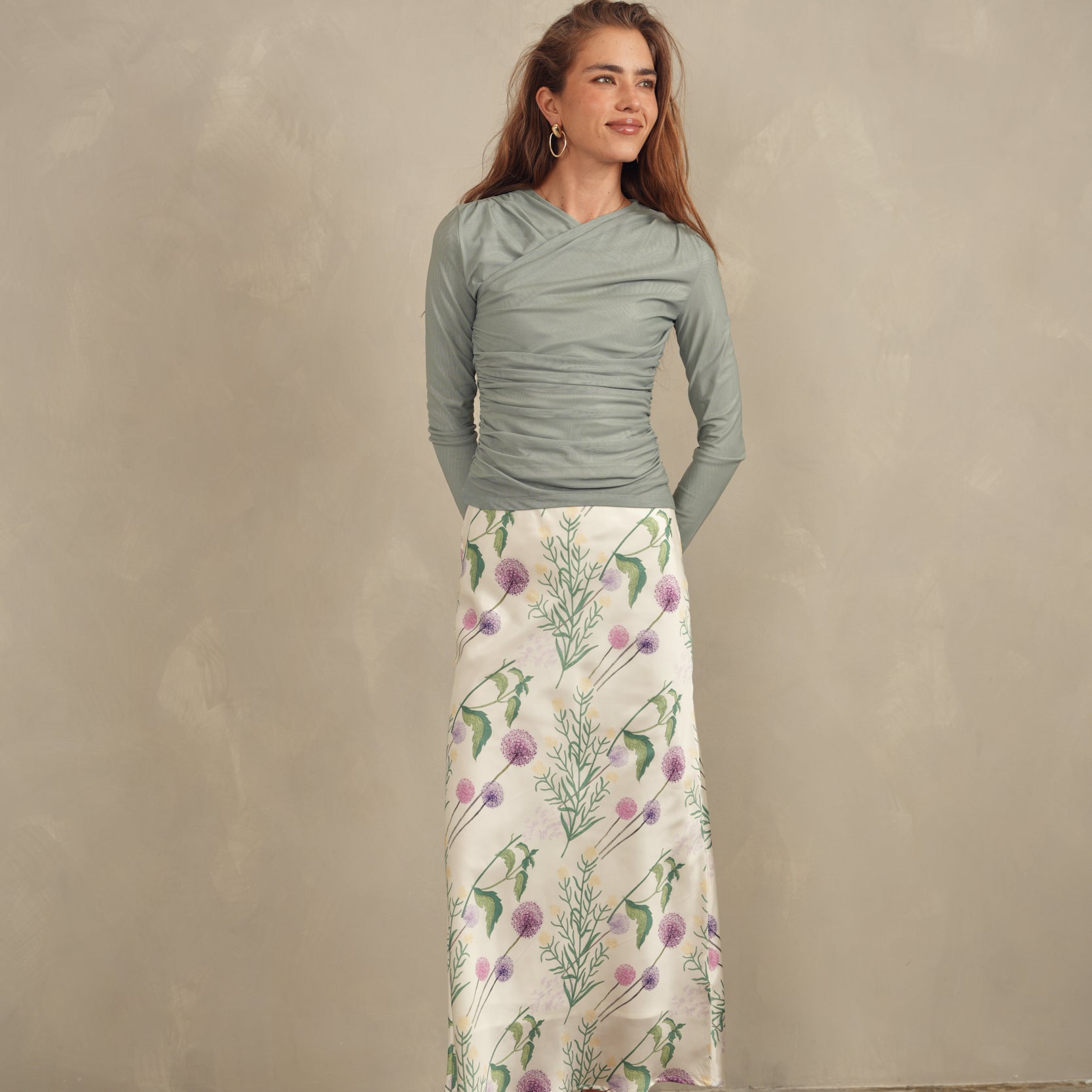 Printed Slip Skirt