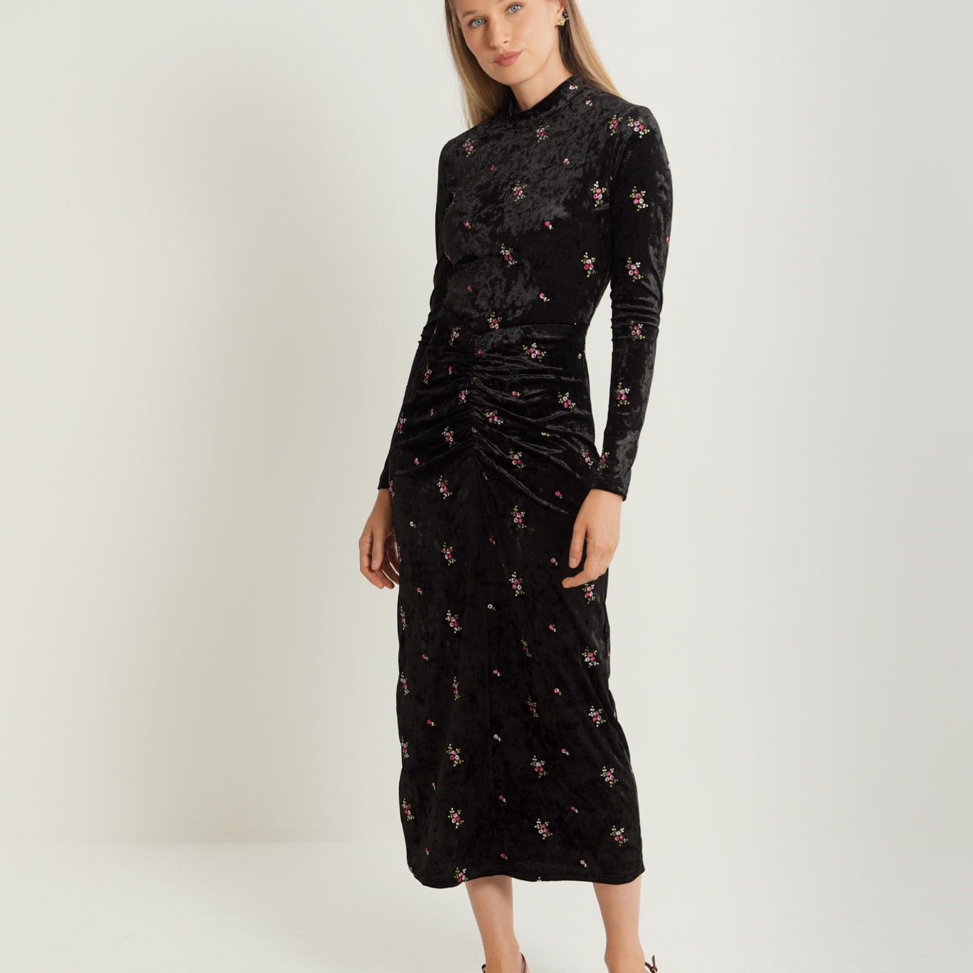 Mock Velour Dress