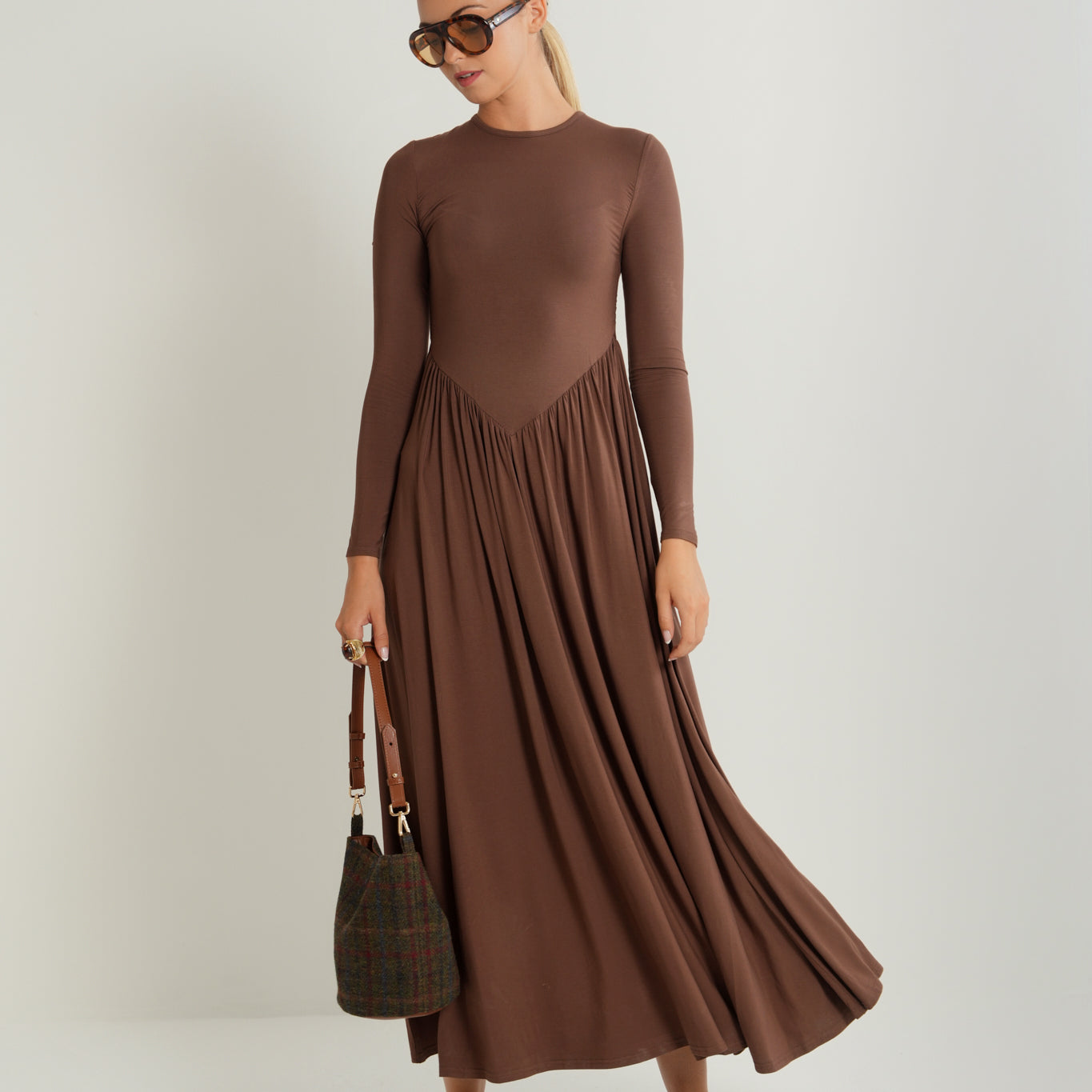 Soft V Waist Dress
