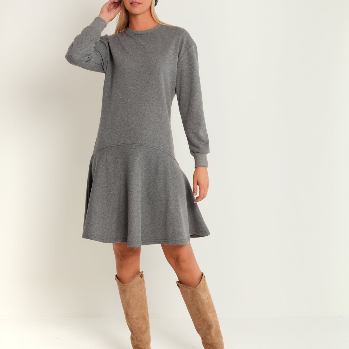 Flared Sweatshirt Dress
