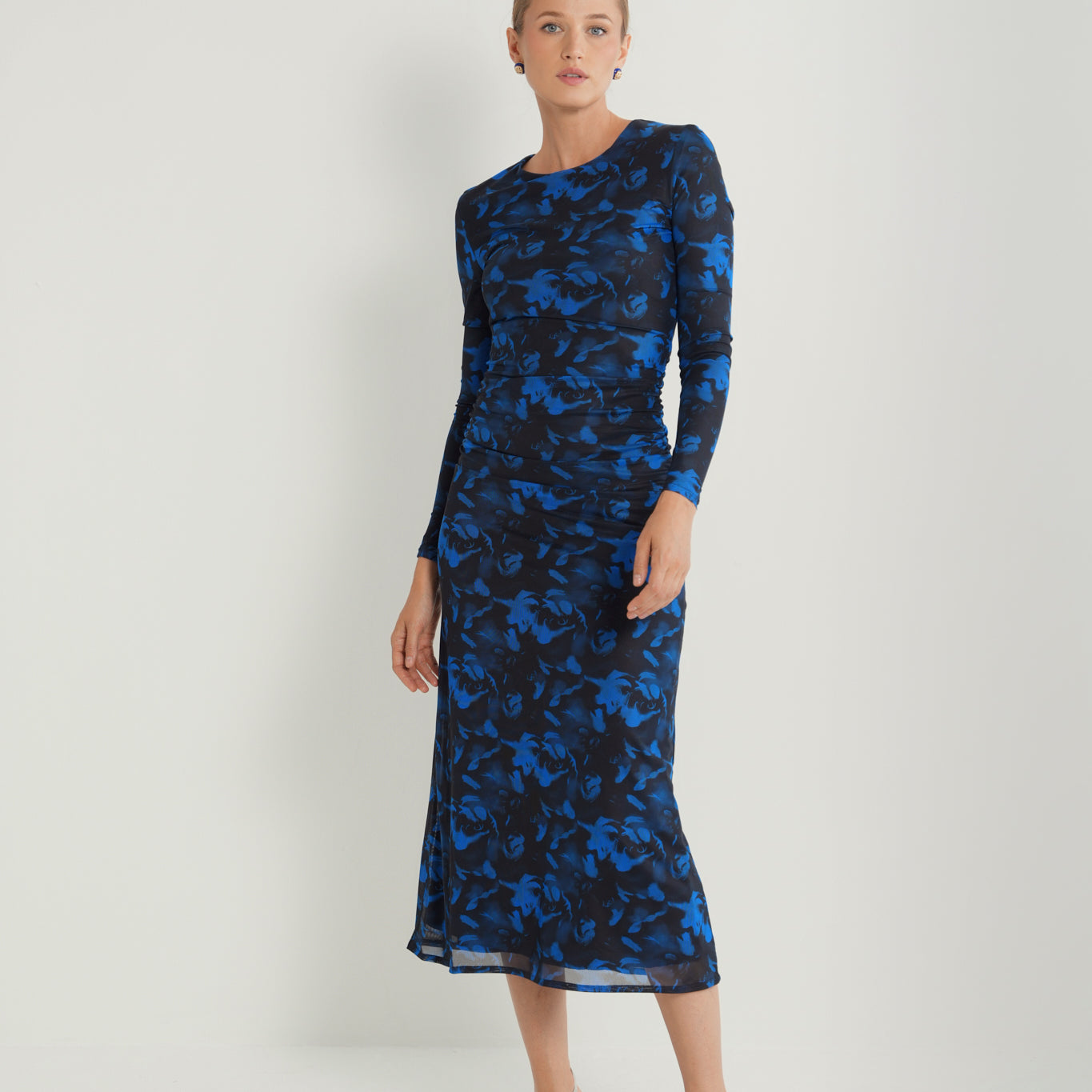 Mesh Ruching Dress