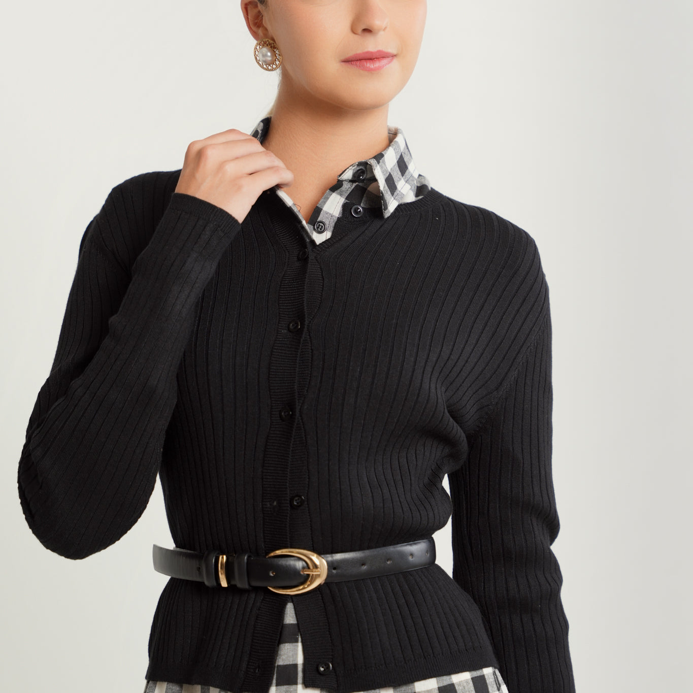 Wide Rib Knit Cardigan