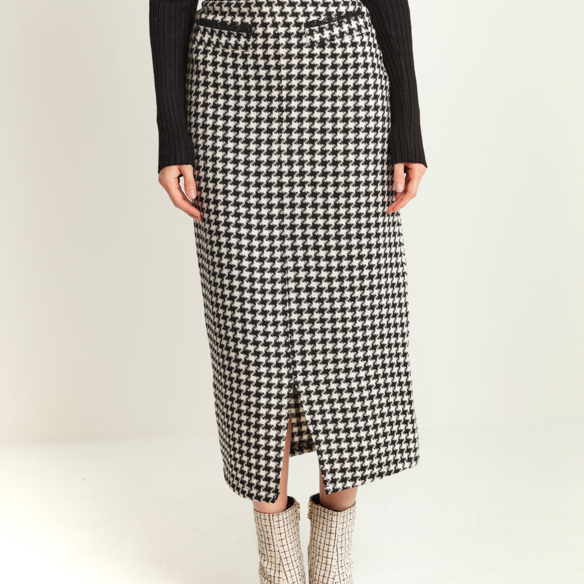 Tweed Skirt w/ Slit