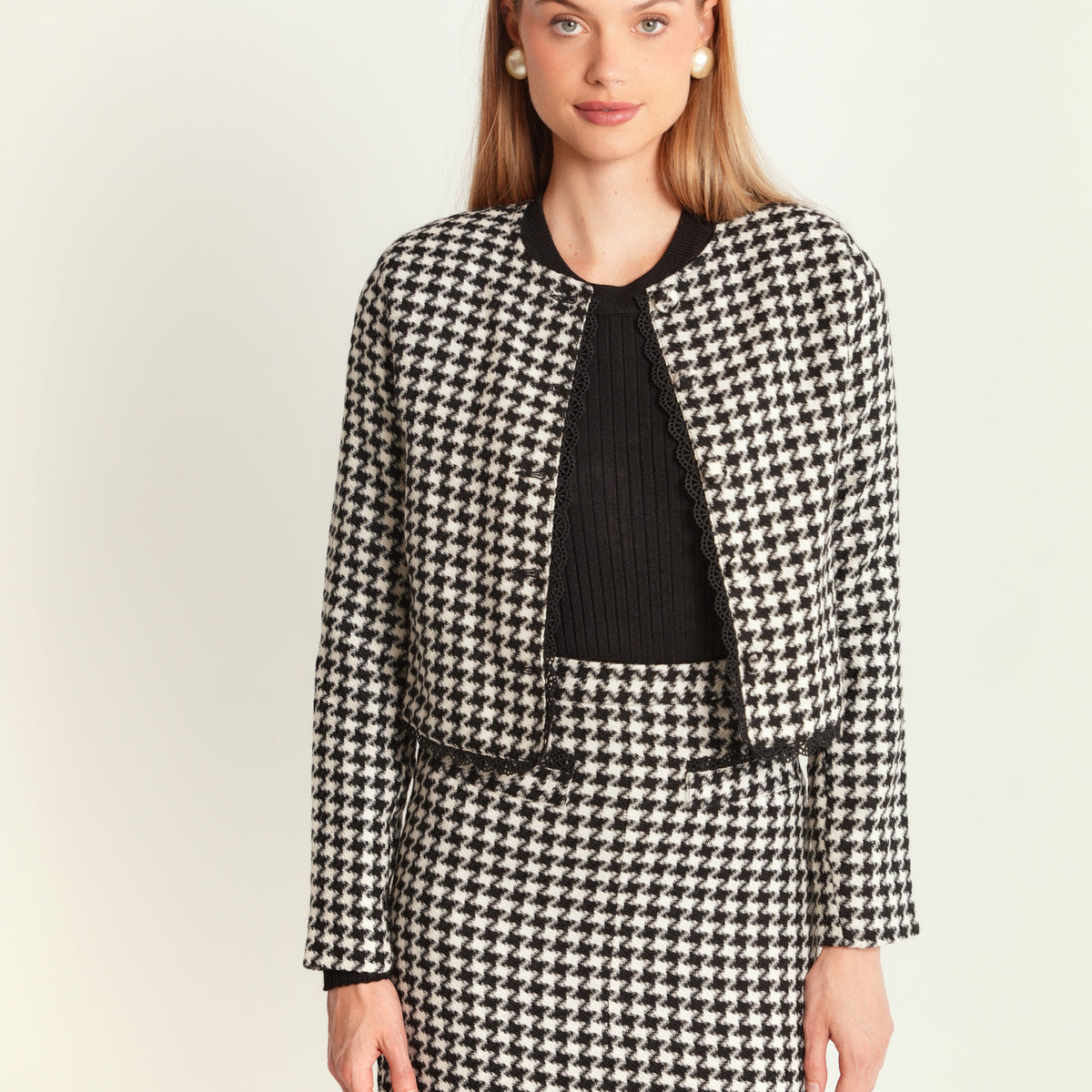 Tweed Jacket w/ Lace