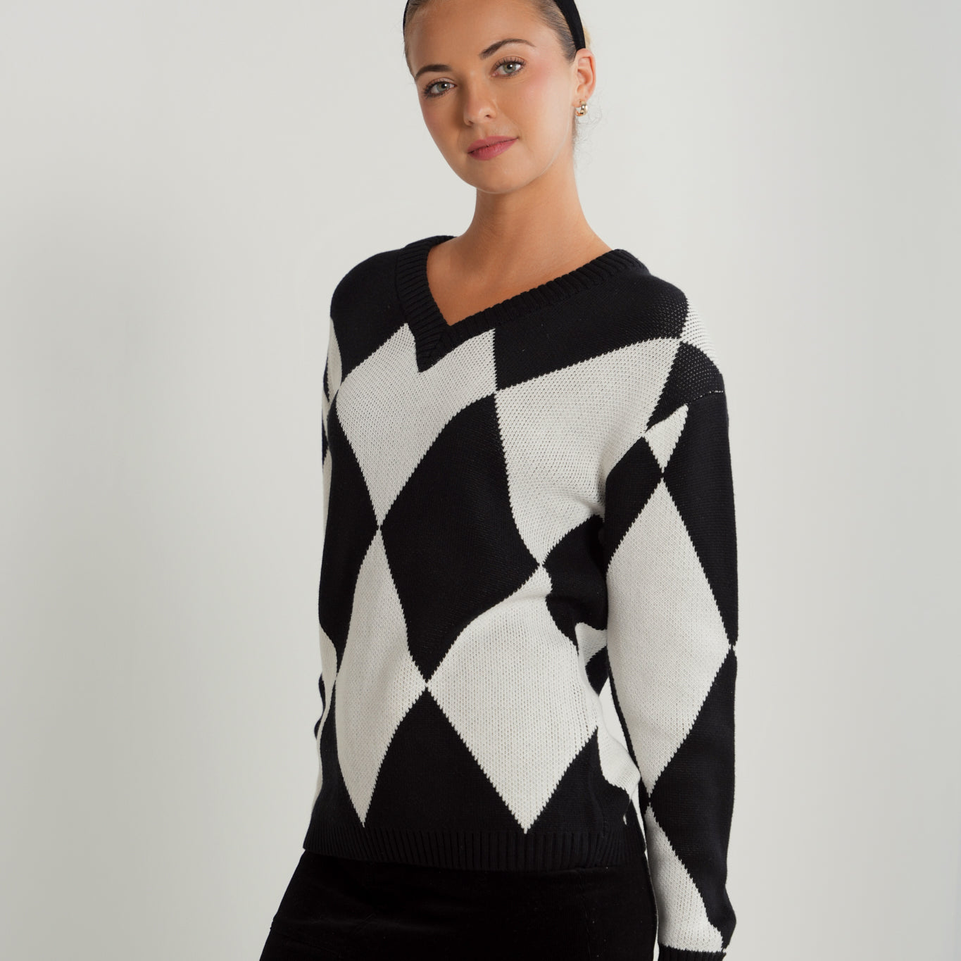 Argyle Oversized Sweater