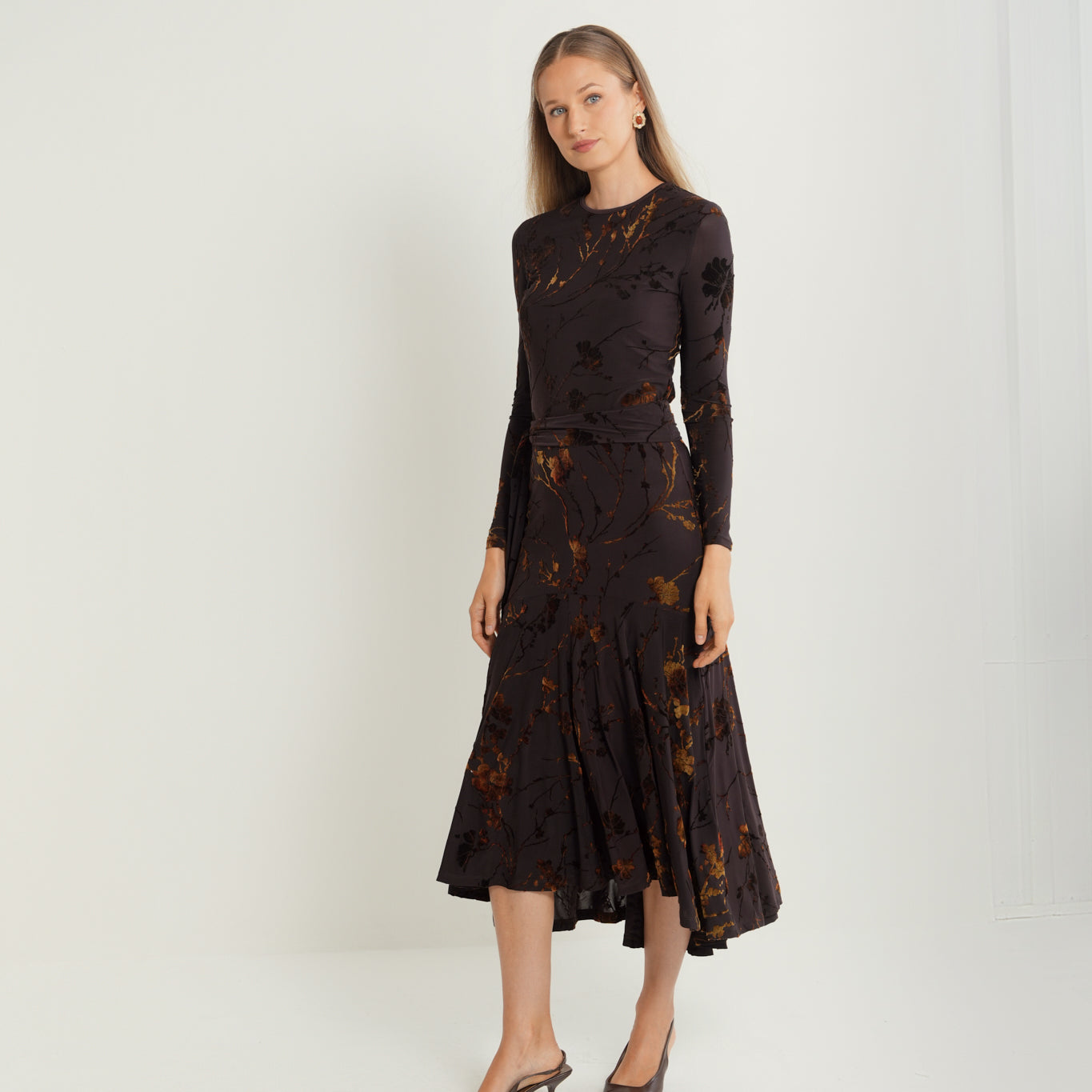 Velour Burnout Skirt