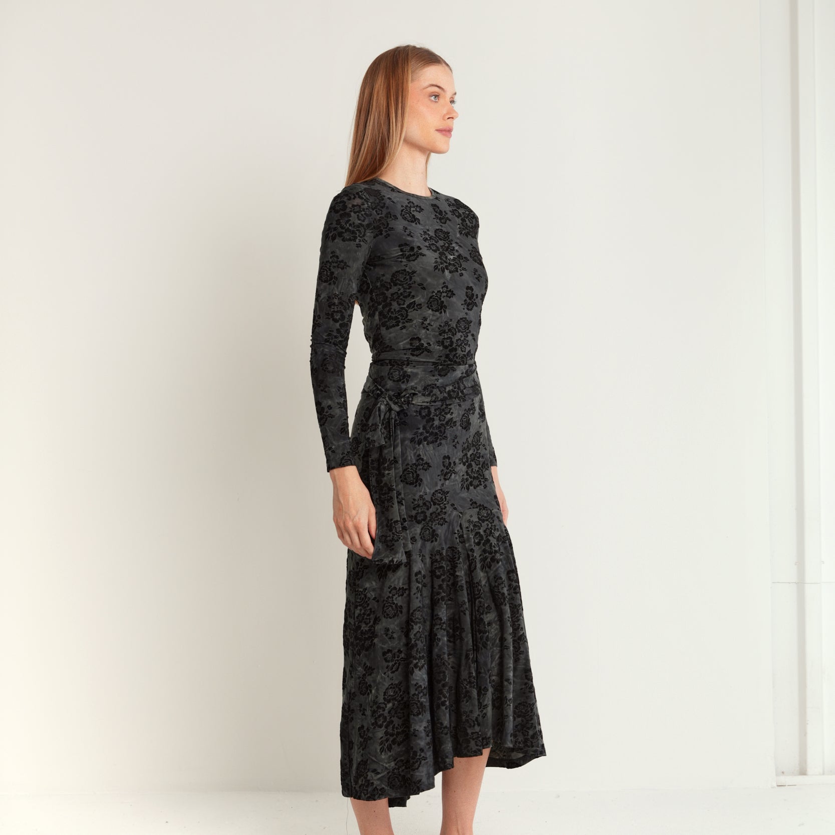Velour Burnout Skirt