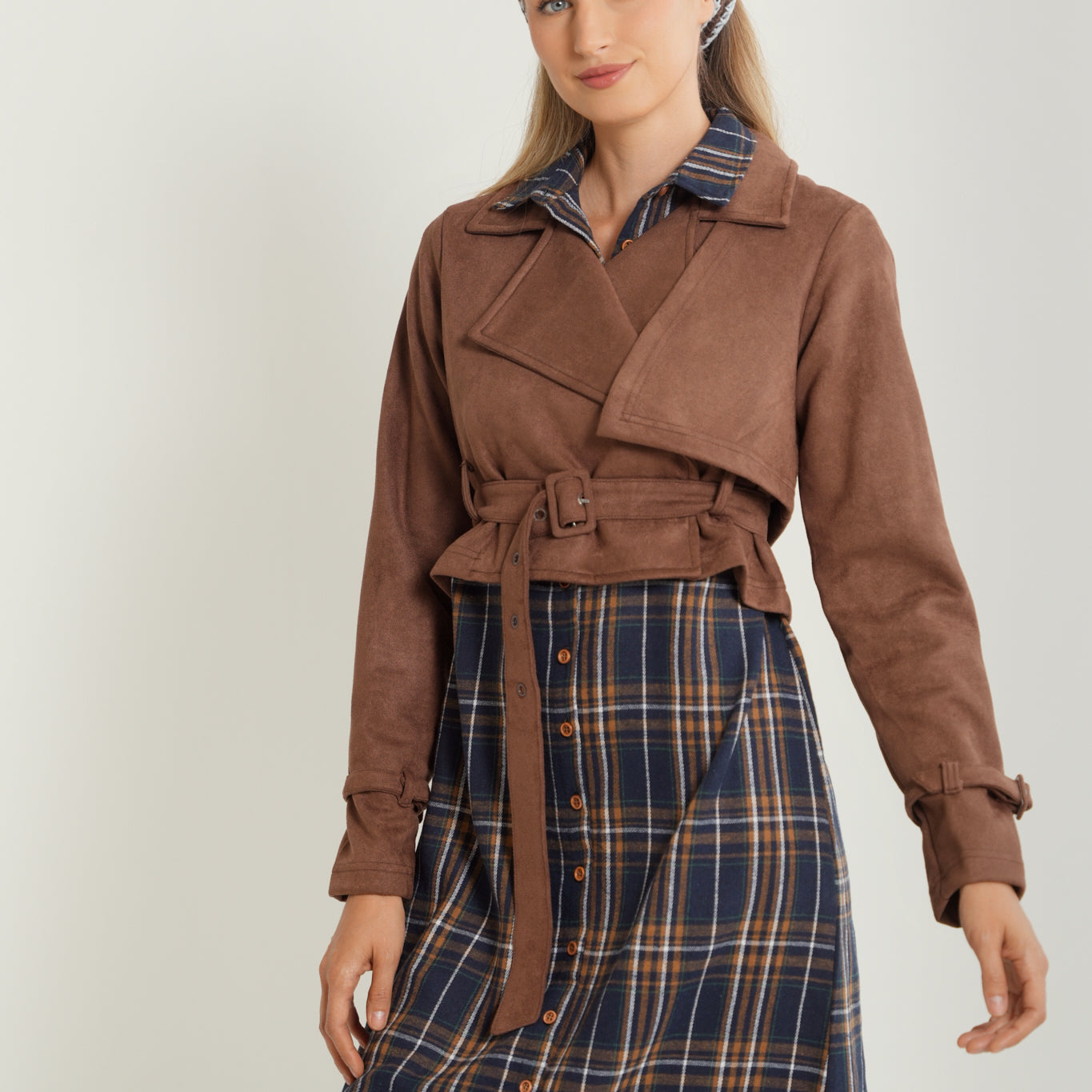 Suede Trench Jacket