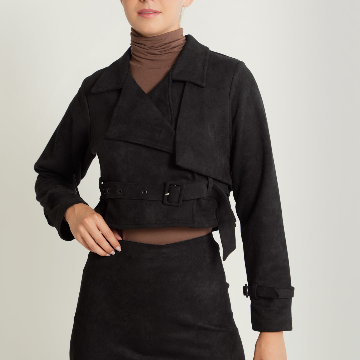 Suede Trench Jacket