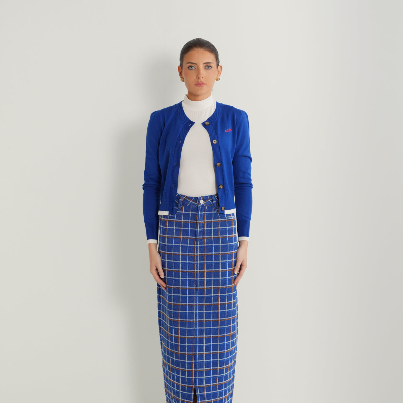 Print Denim Skirt