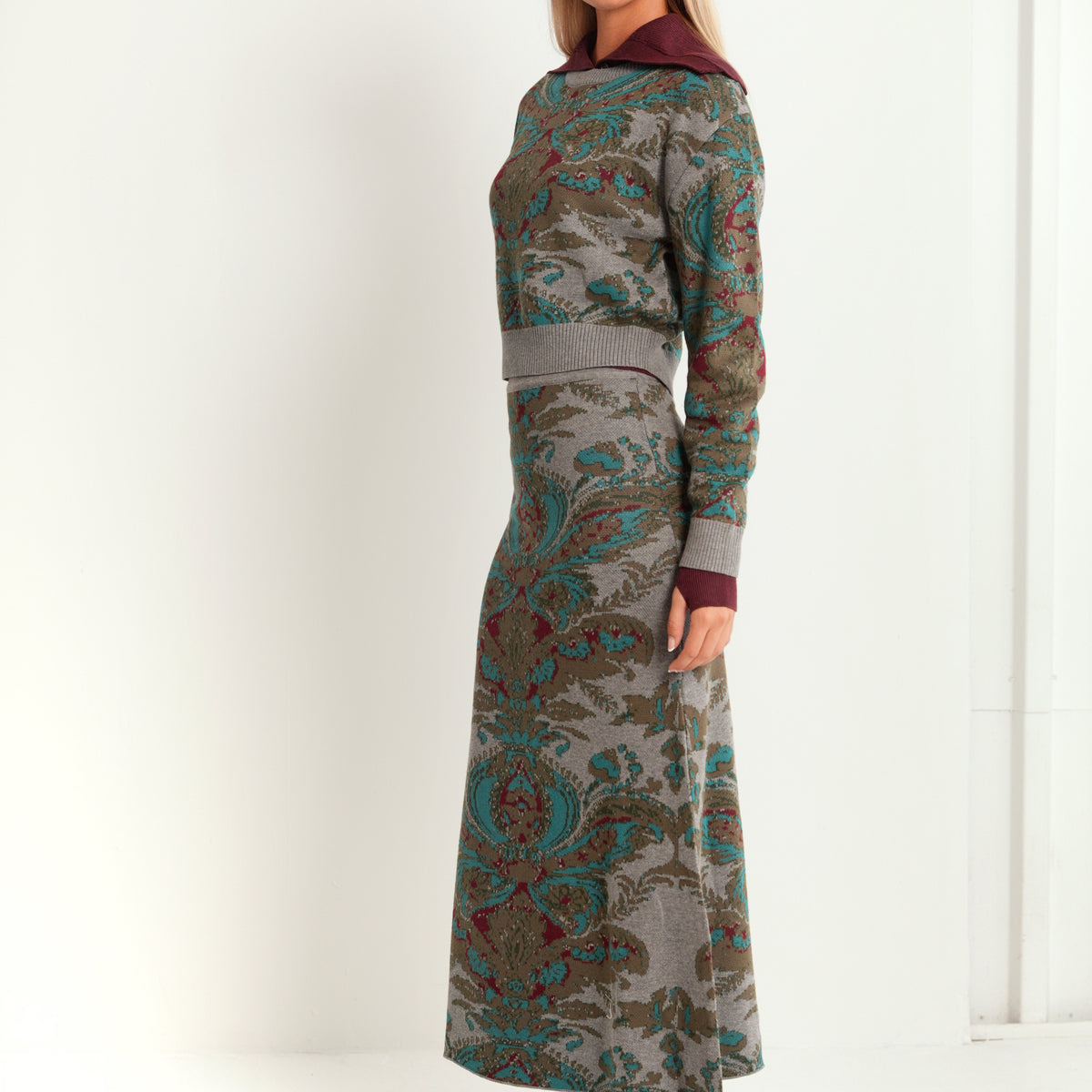 Jacquard Knit Skirt
