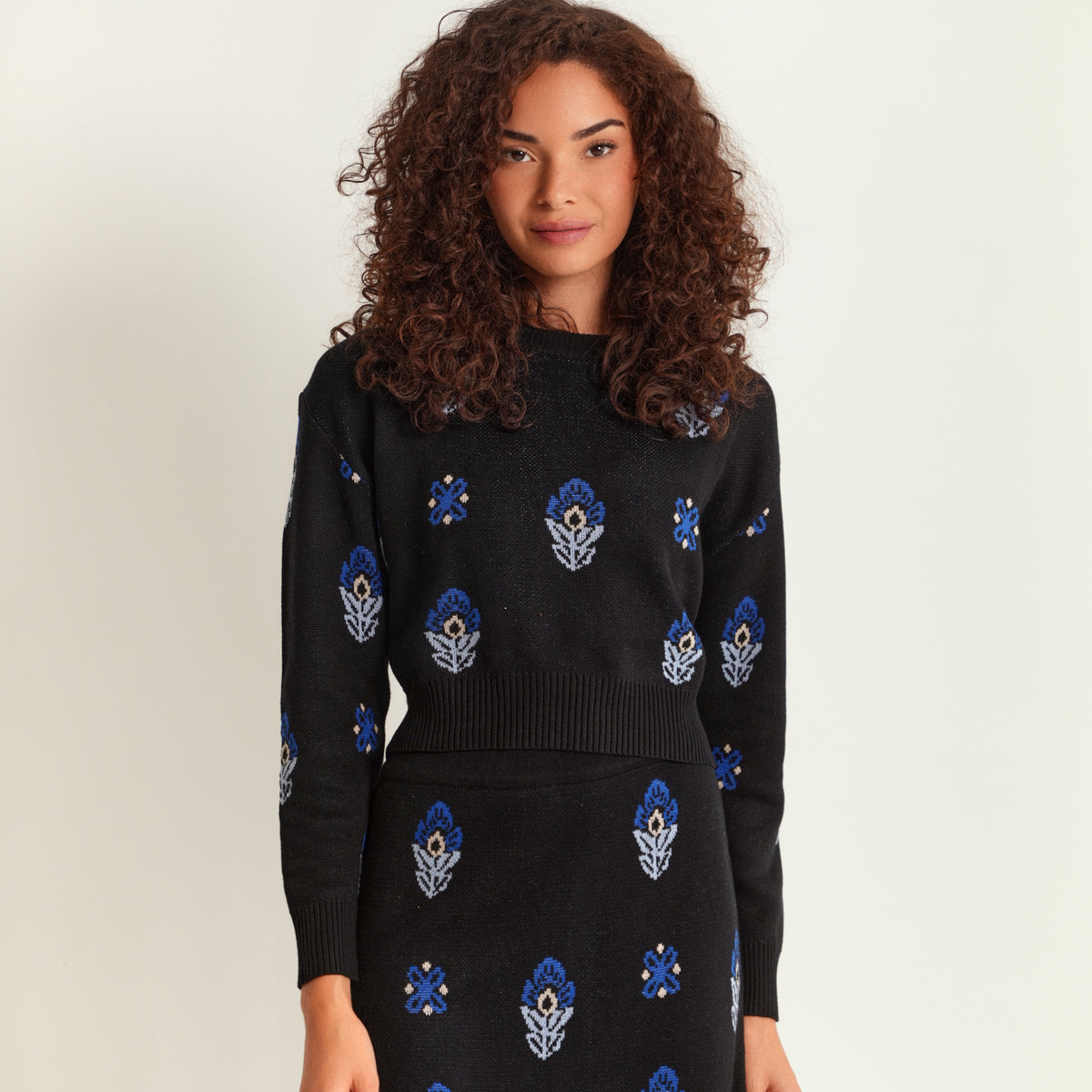 Oversized Jacquard Knit Sweater