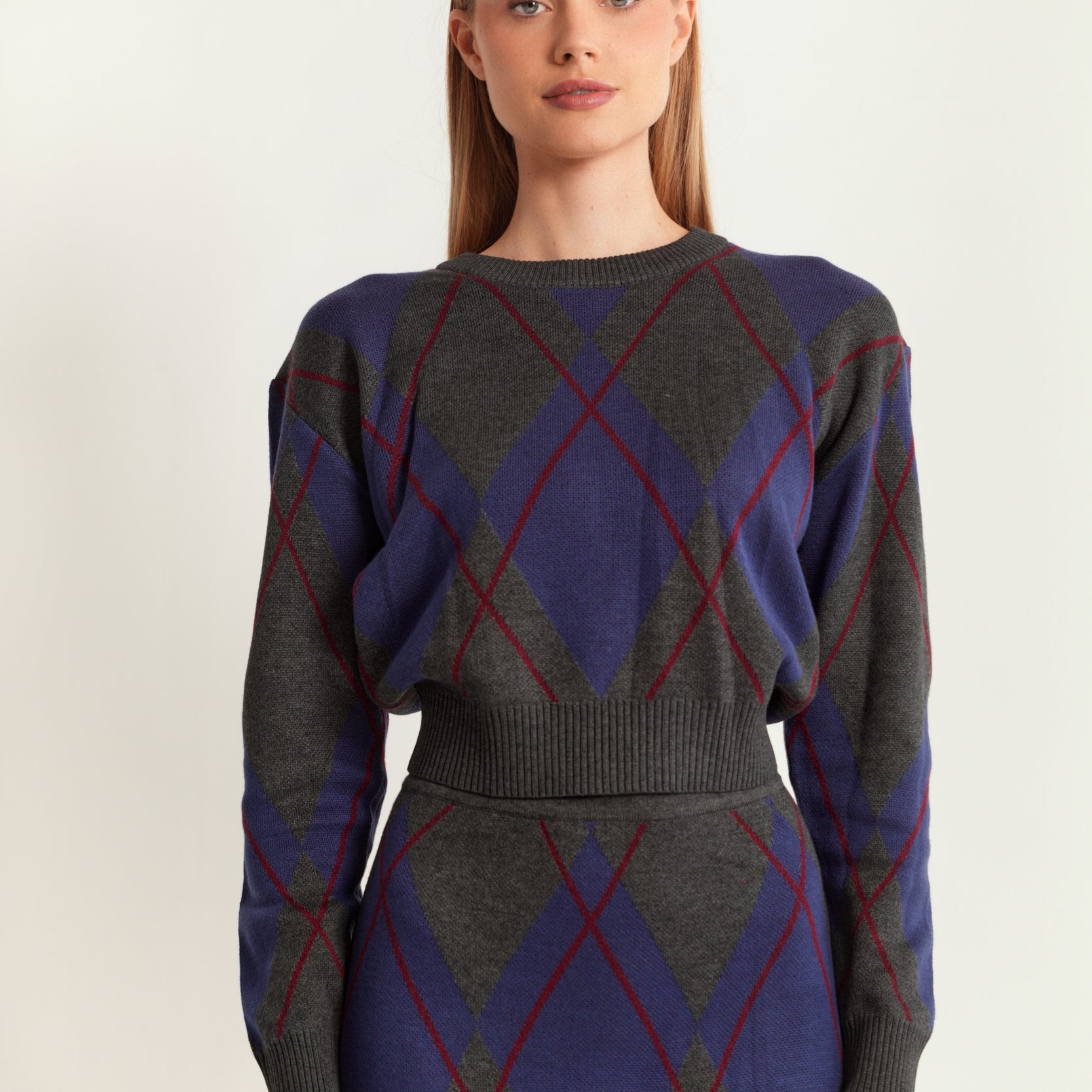Oversized Jacquard Knit Sweater