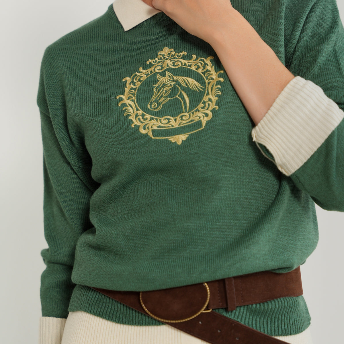 Embroidery Knit Sweater