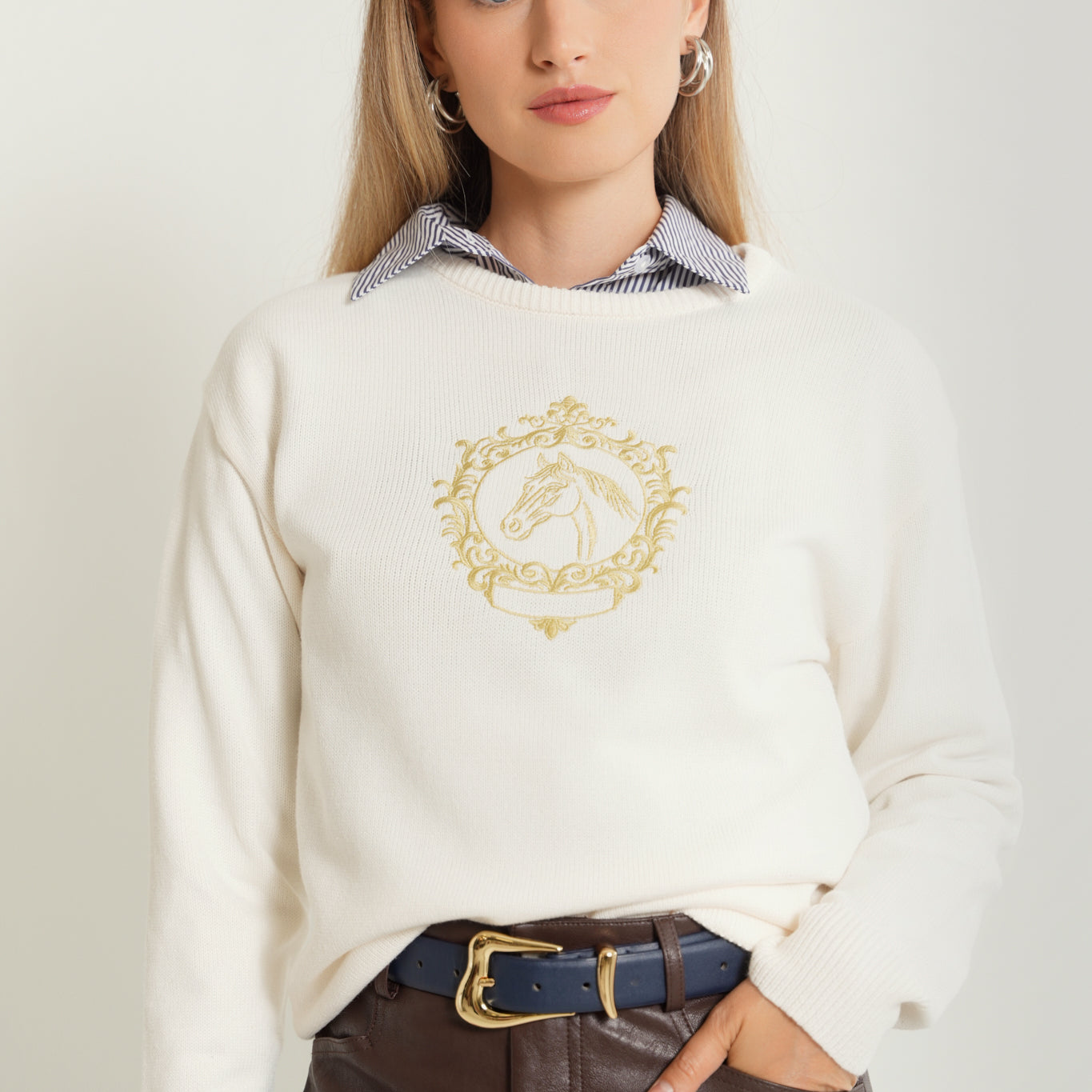 Embroidery Knit Sweater