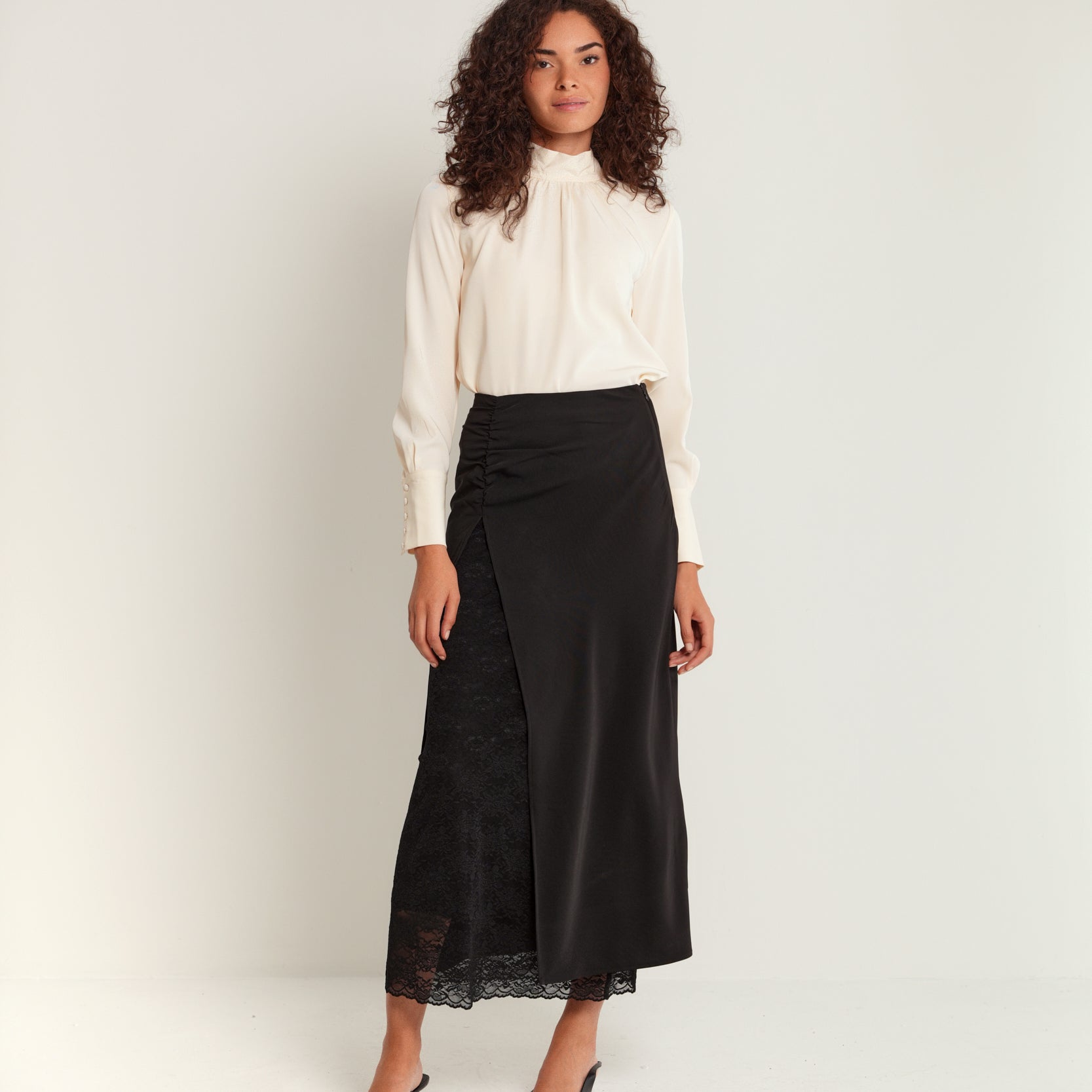 Satin & Lace Skirt