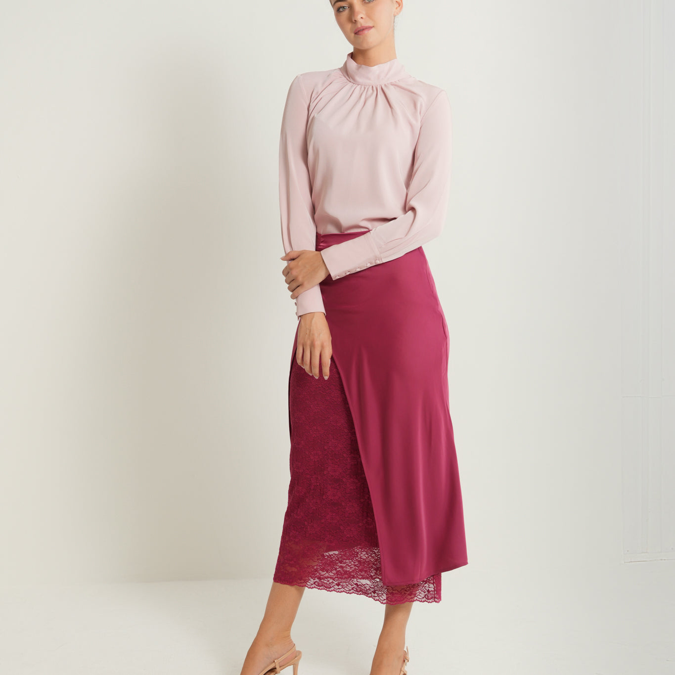 Satin & Lace Skirt