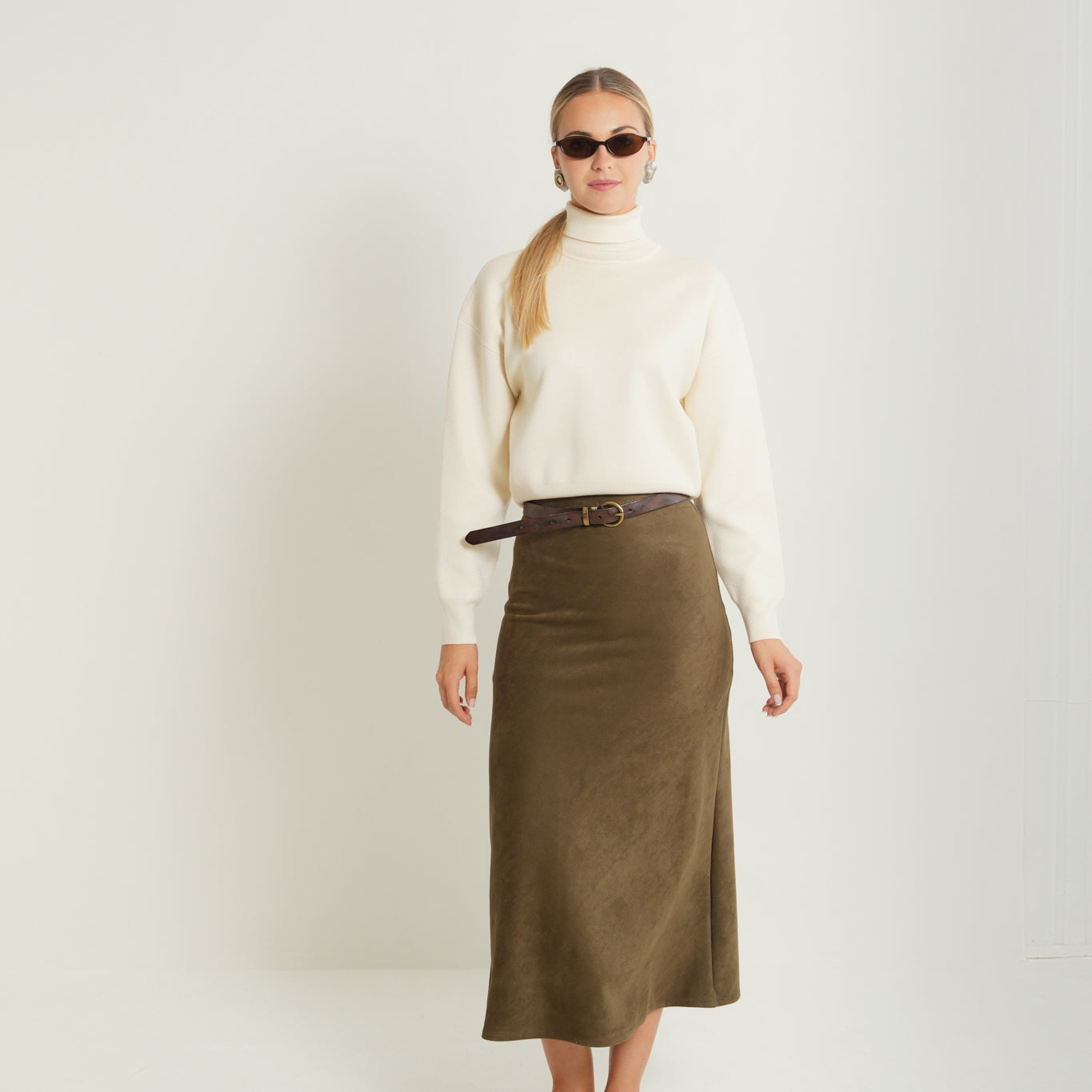Suede Slip Skirt