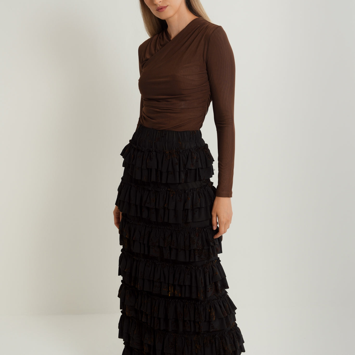 Ruffled Layered Skirt