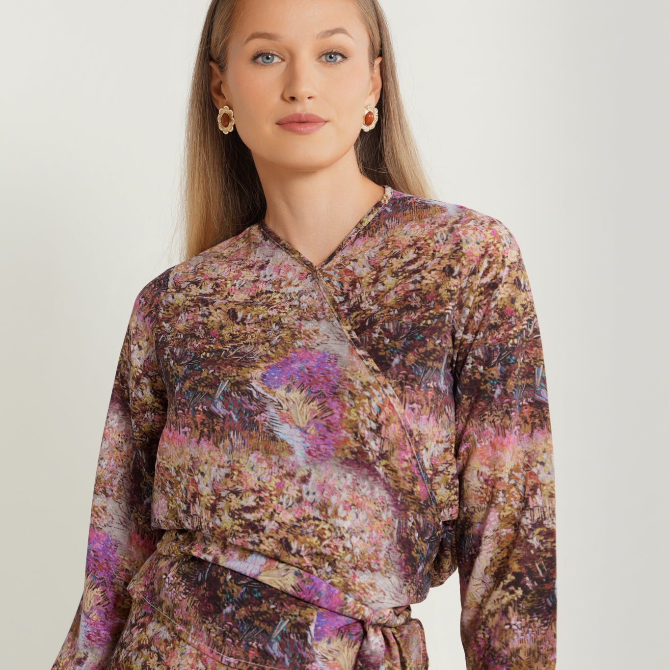 Satin Wrap Top