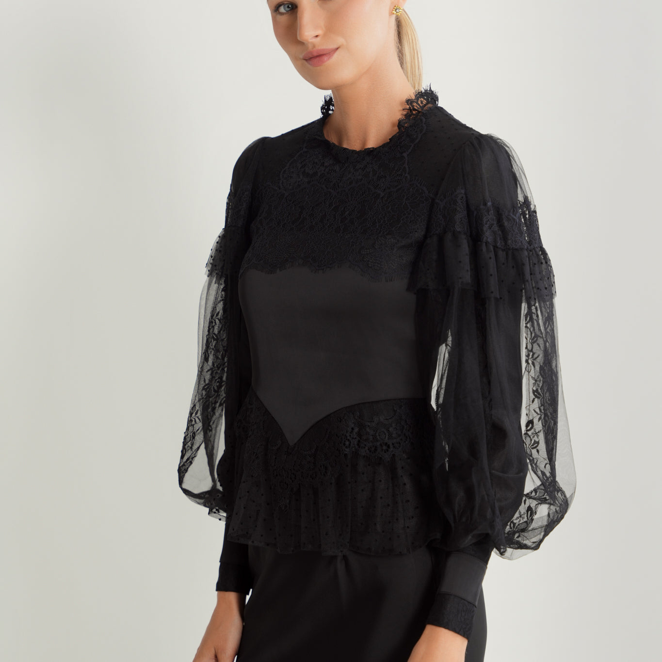 Lace Bell Sleeve Top